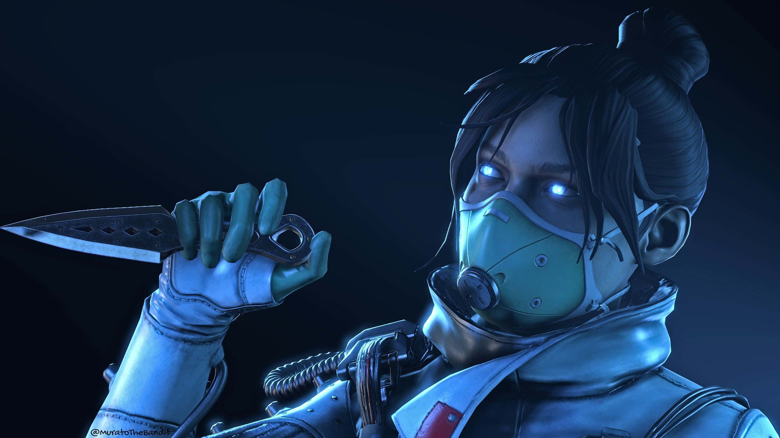 Apex Legends, cyberpunk assassin, gas mask, 2K Desktop Wallpaper