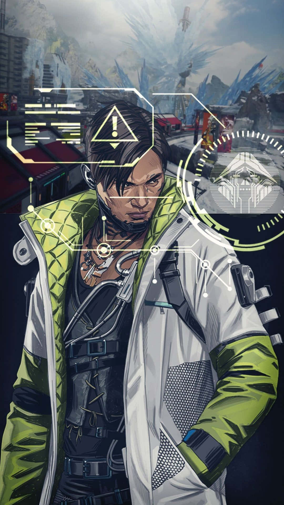 Crypto, Apex Legends, cyberpunk man, Full HD Phone Wallpaper