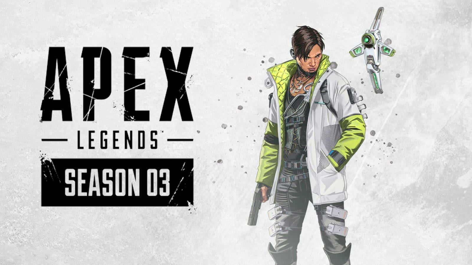 Apex Legends Crypto, white and green jacket, futuristic weapon, HD Desktop Wallpaper