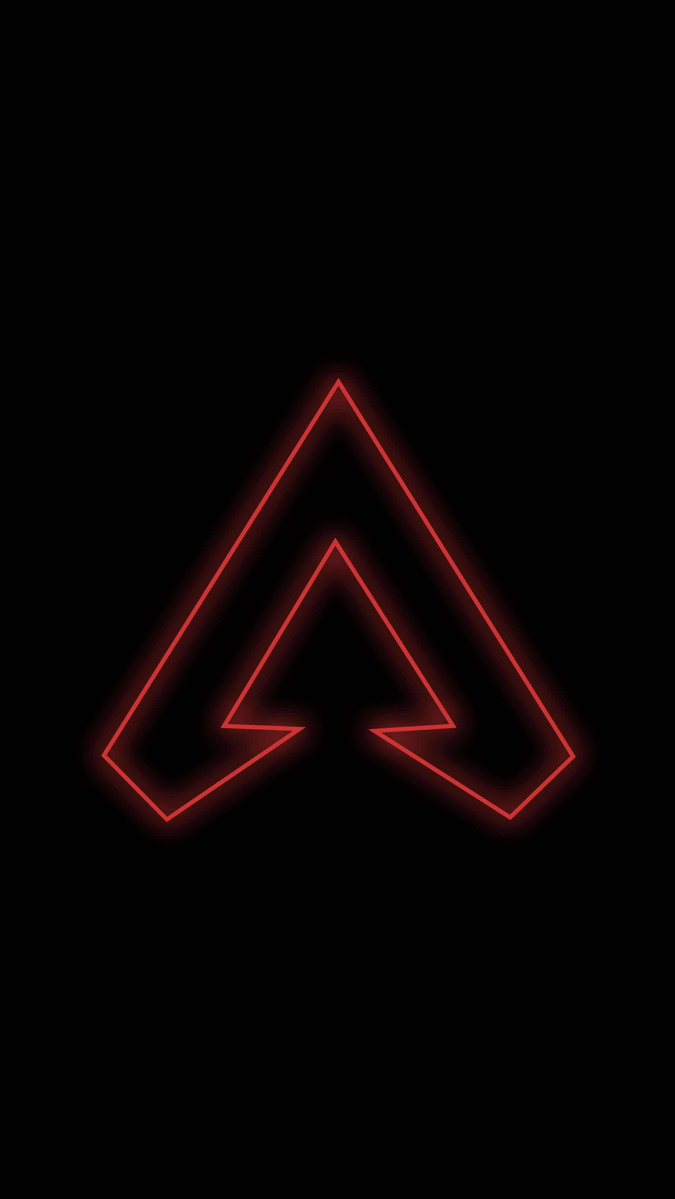 Apex Legends, Crypto, glowing red neon triangle logo, 4K Phone Wallpaper
