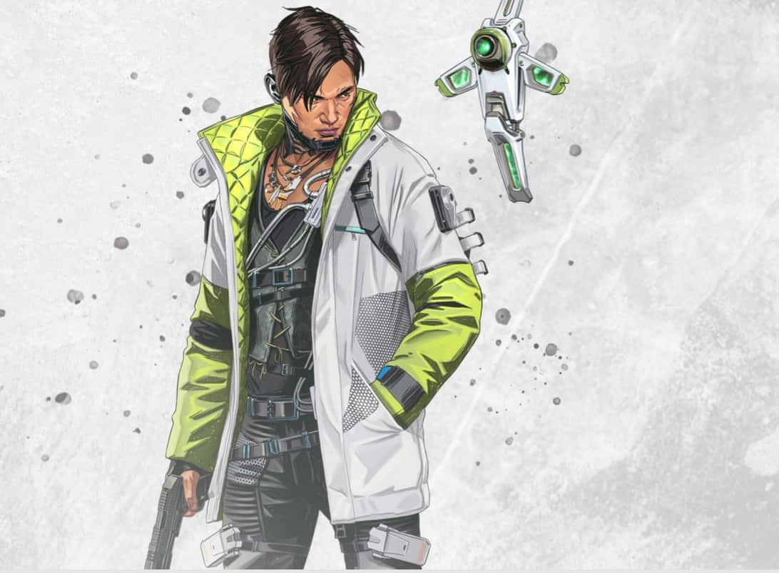 Crypto, Apex Legends, neon green jacket, SD Desktop Wallpaper