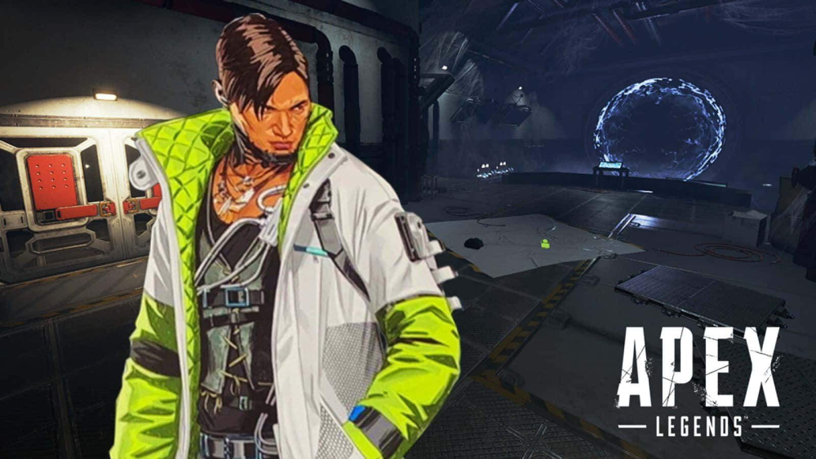 Crypto, neon green jacket, dim futuristic lab, HD Desktop Wallpaper