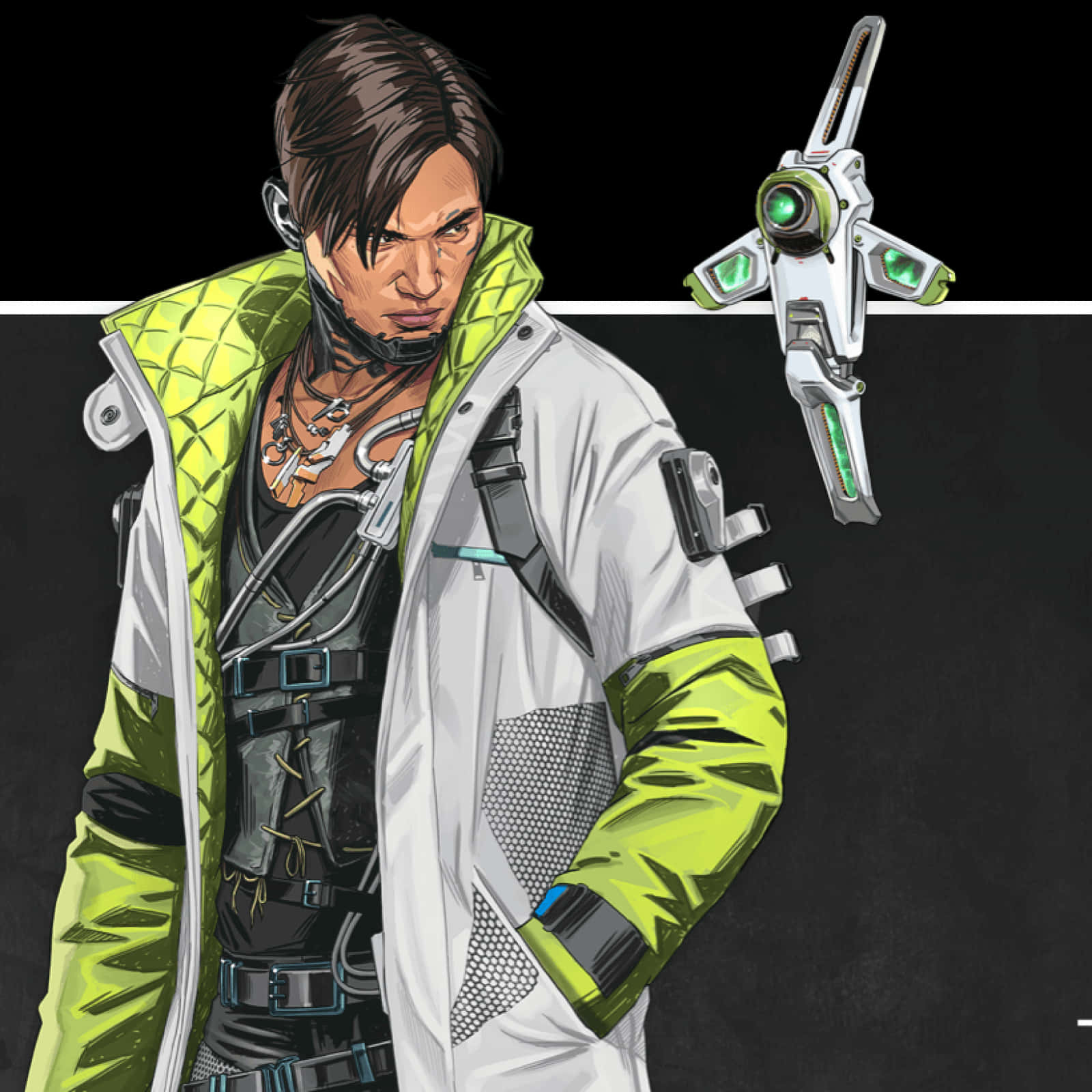 Crypto, Apex Legends, neon green jacket, HD Desktop Wallpaper