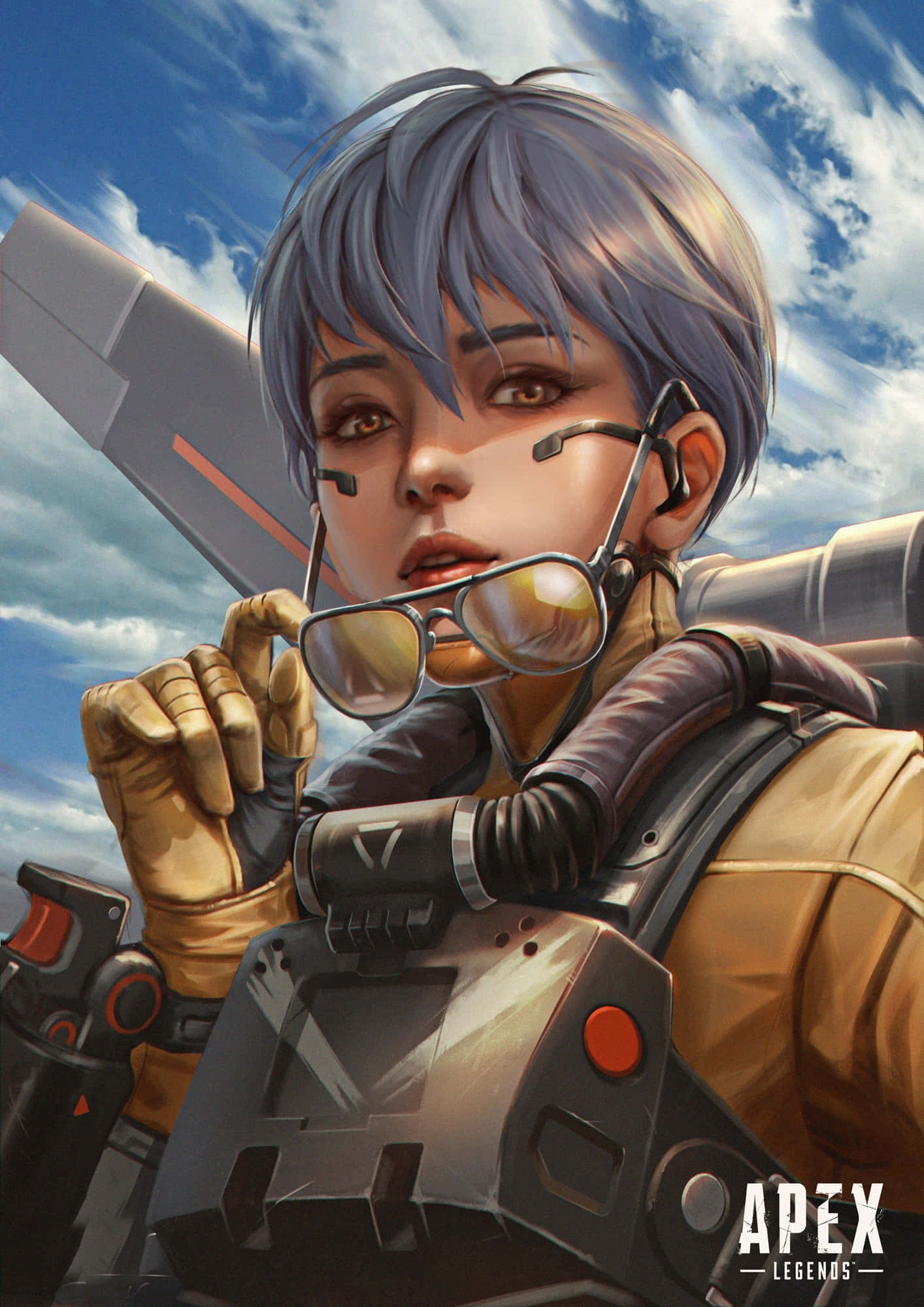 Apex Legends, female soldier, short gray hair, Full HD Phone Wallpaper