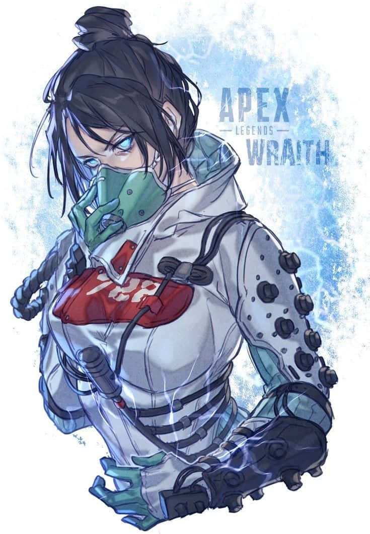 Apex Legends, futuristic armor, glowing blue energy effects, SD Phone Wallpaper