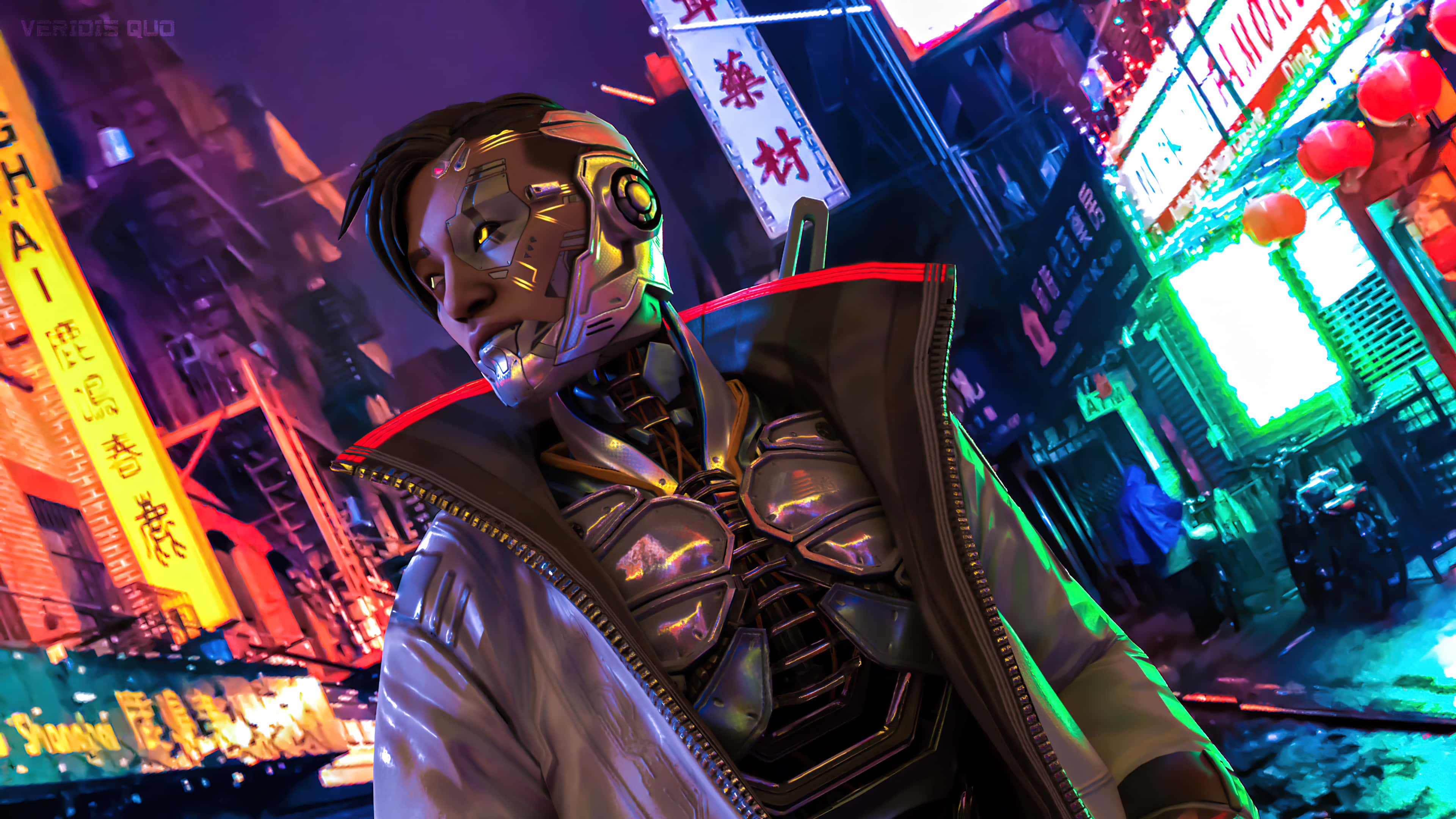 Apex Legends, cybernetic humanoid, glowing eyes, 4K Desktop Wallpaper