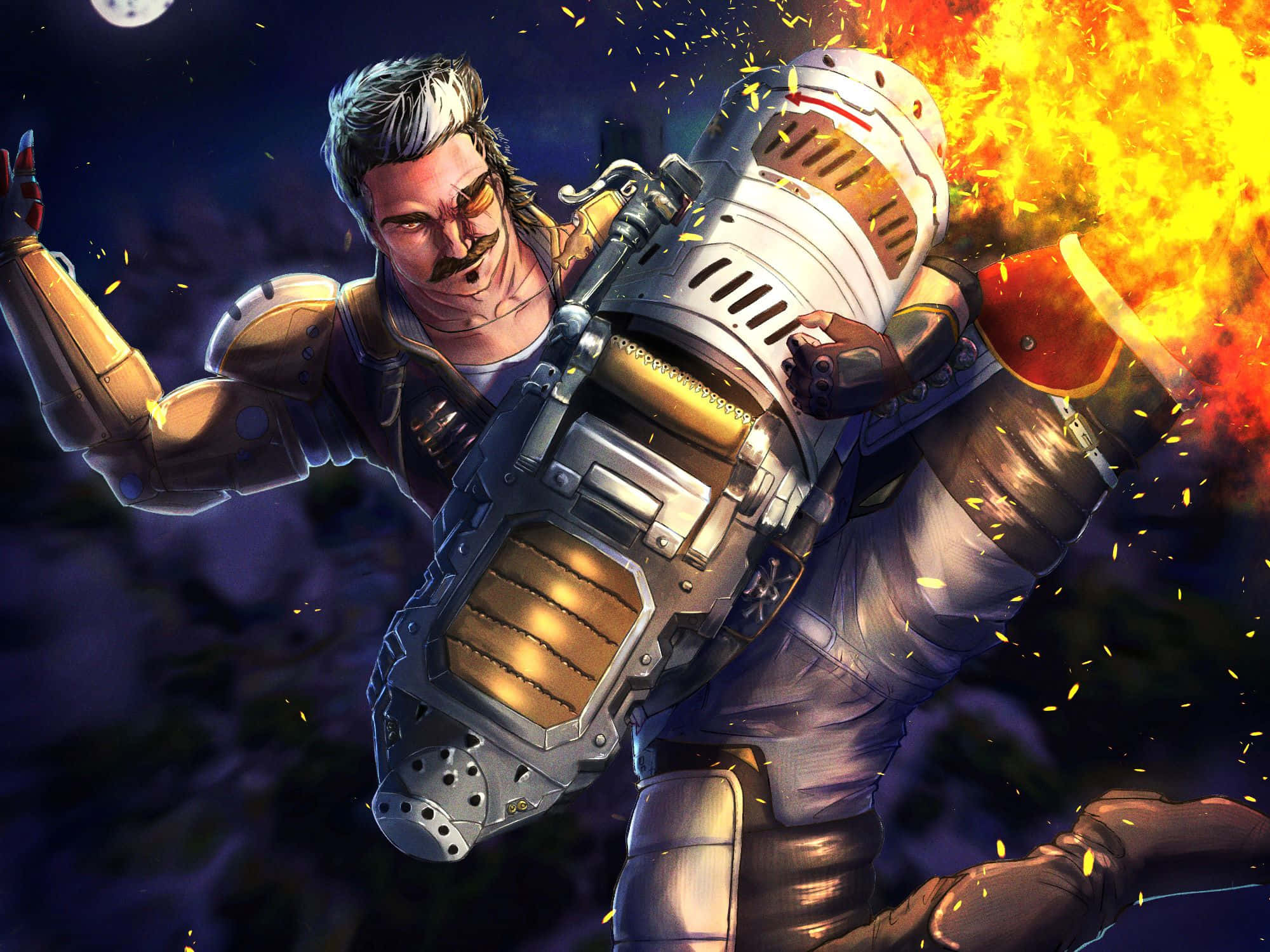 Fuse, Apex Legends, flamethrower, Full HD Desktop Wallpaper