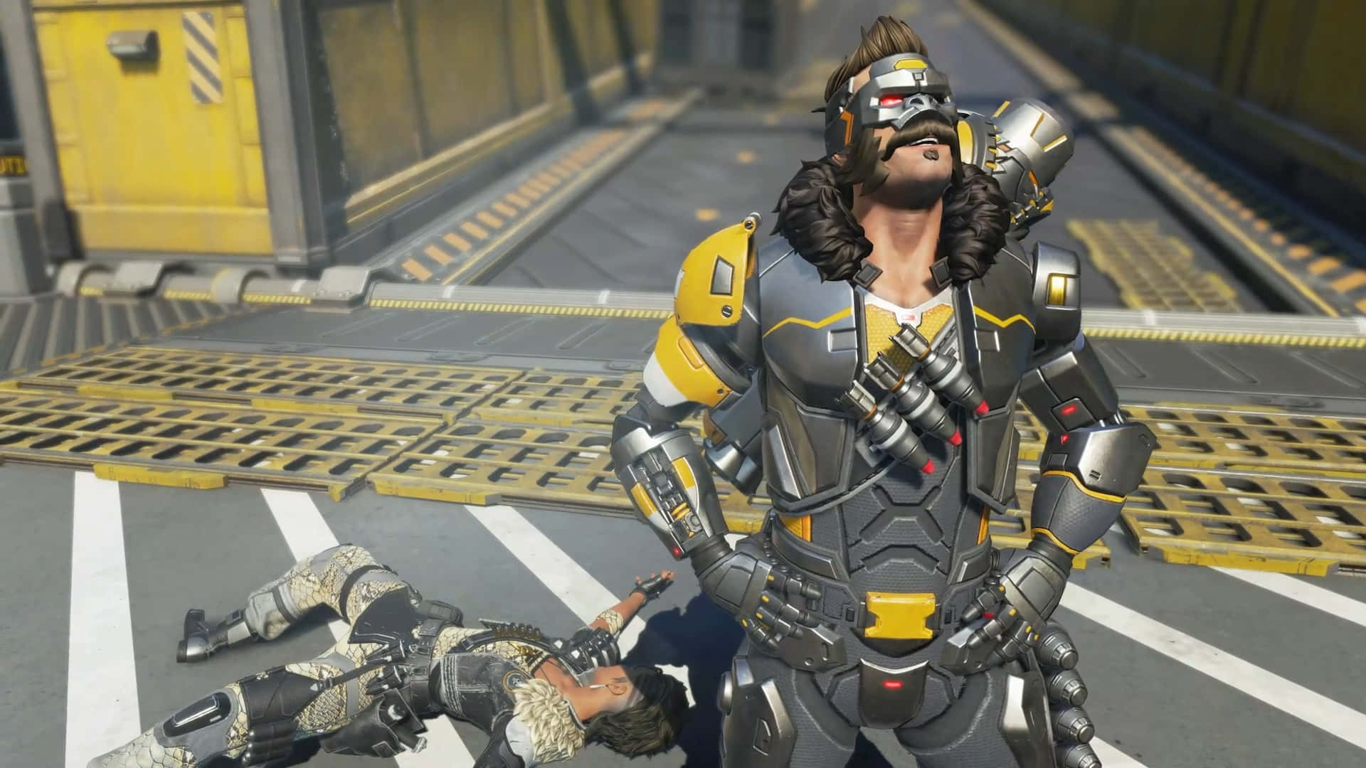 Apex Legends Fuse, muscular armored warrior, beard, Full HD Desktop Wallpaper