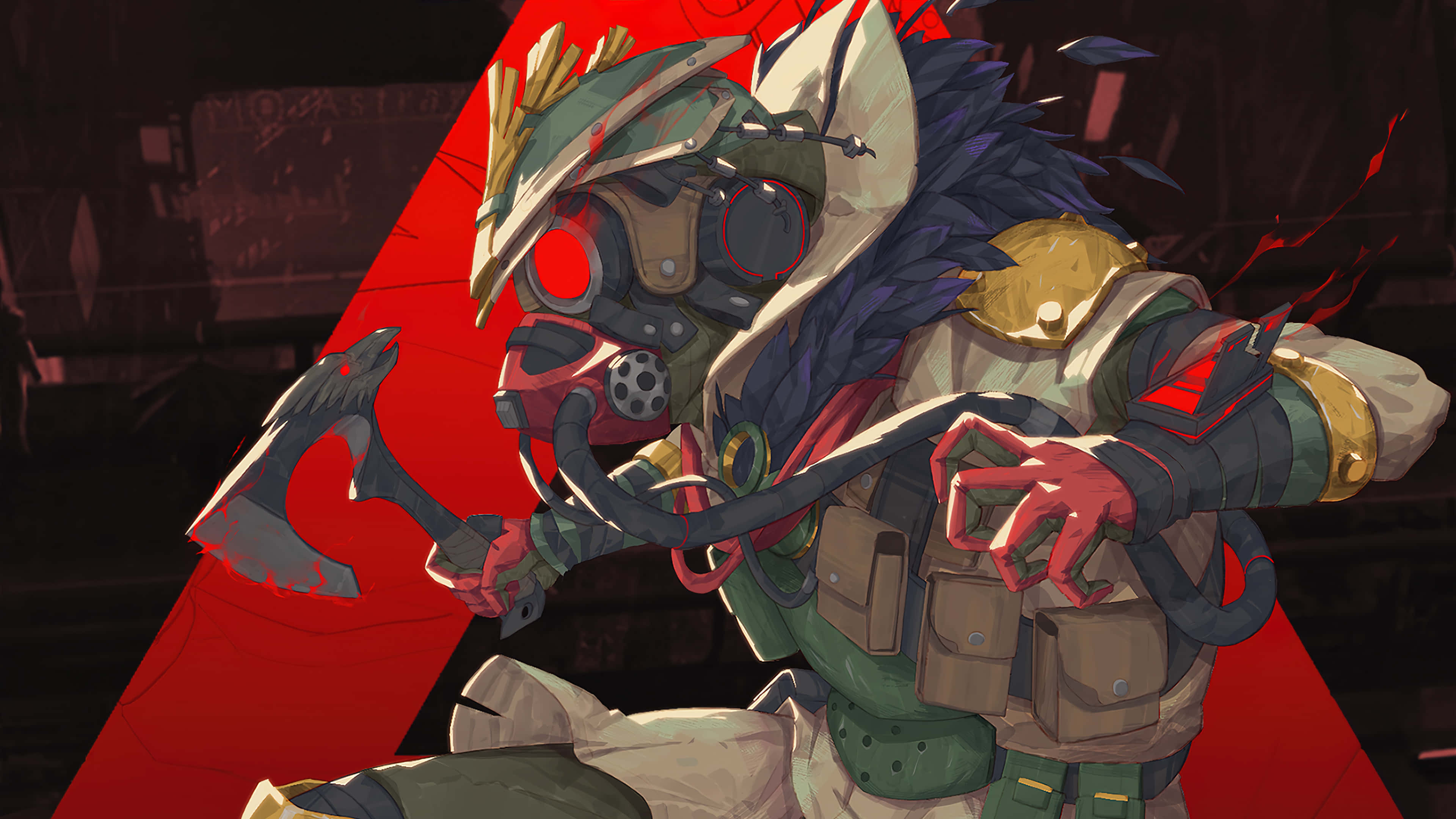 Apex Legends, warrior, gas mask, 4K Desktop Wallpaper
