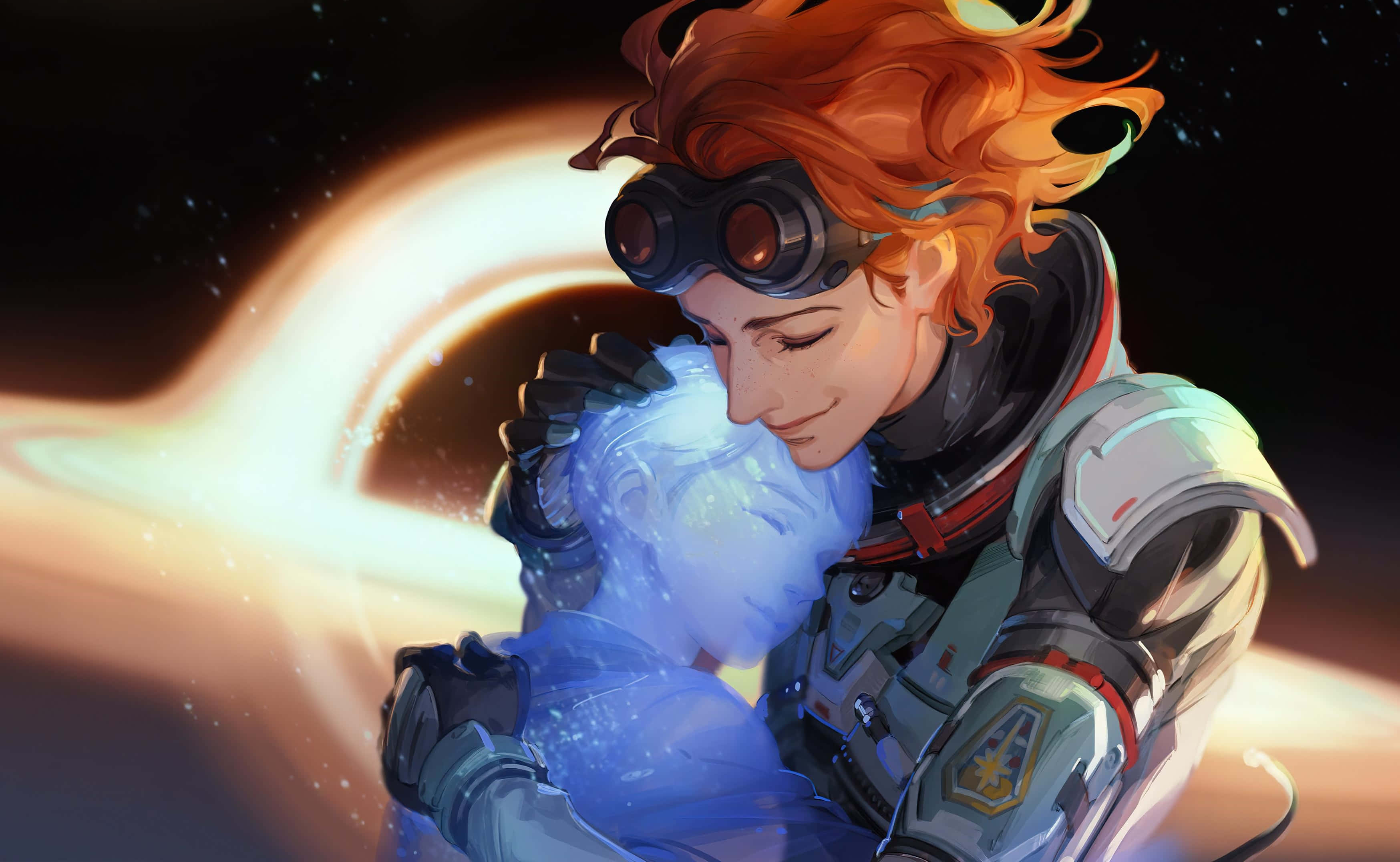 Apex Legends Horizon, red-haired astronaut, spacesuit, 2K Desktop Wallpaper