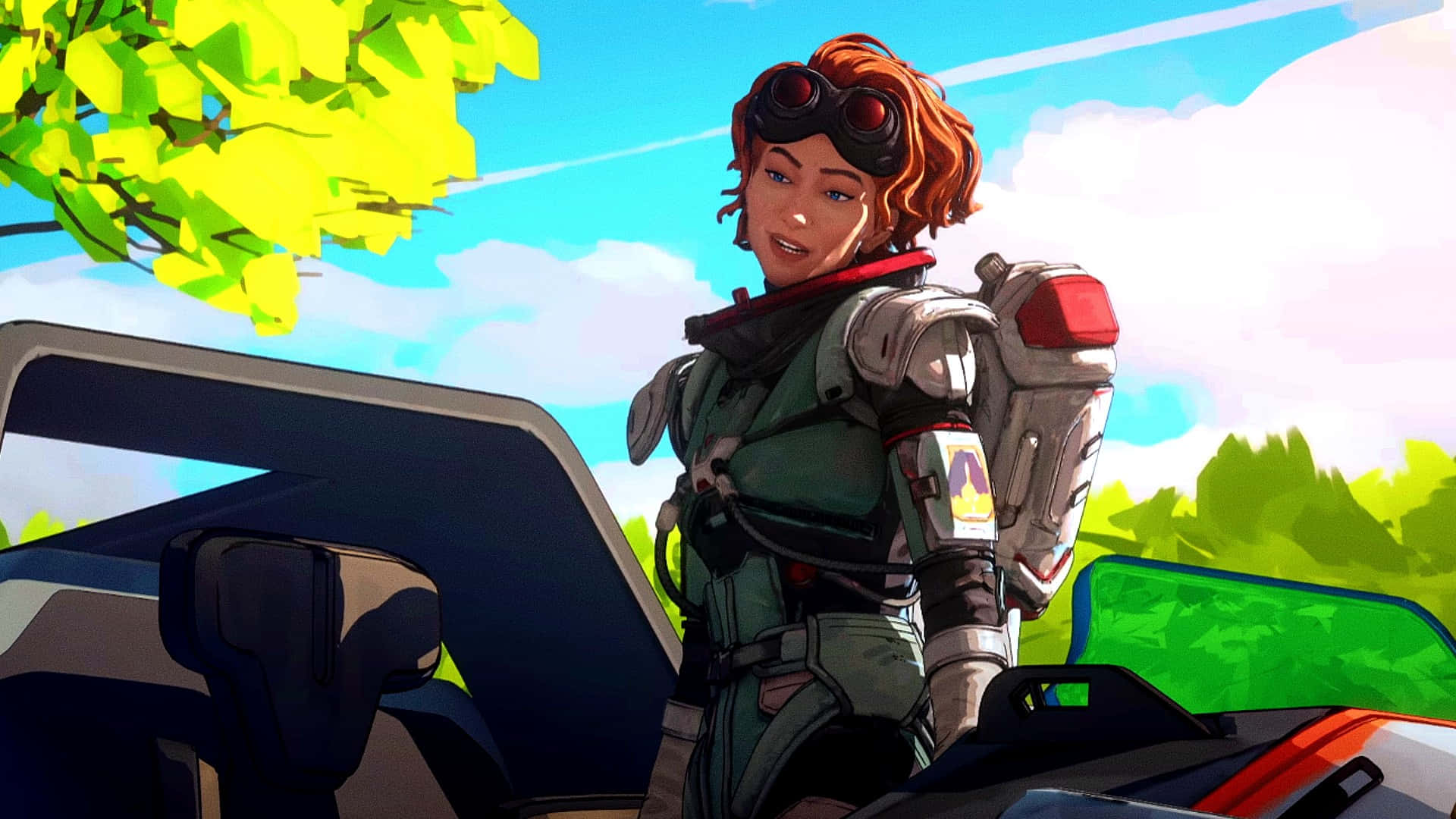 Apex Legends Horizon, futuristic armor, sleek vehicle, Full HD Desktop Wallpaper