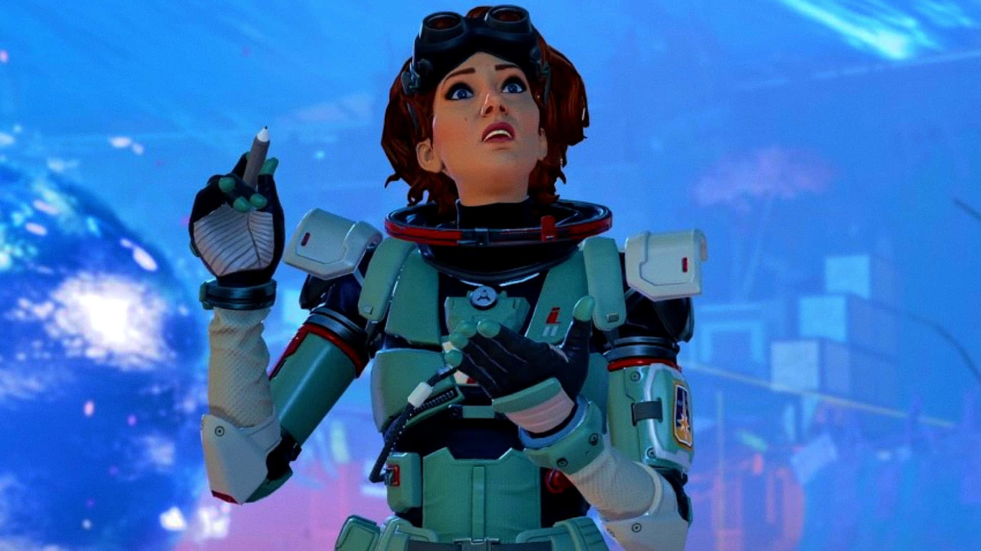 Apex Legends Horizon, female astronaut, teal and white gear, Full HD Desktop Wallpaper
