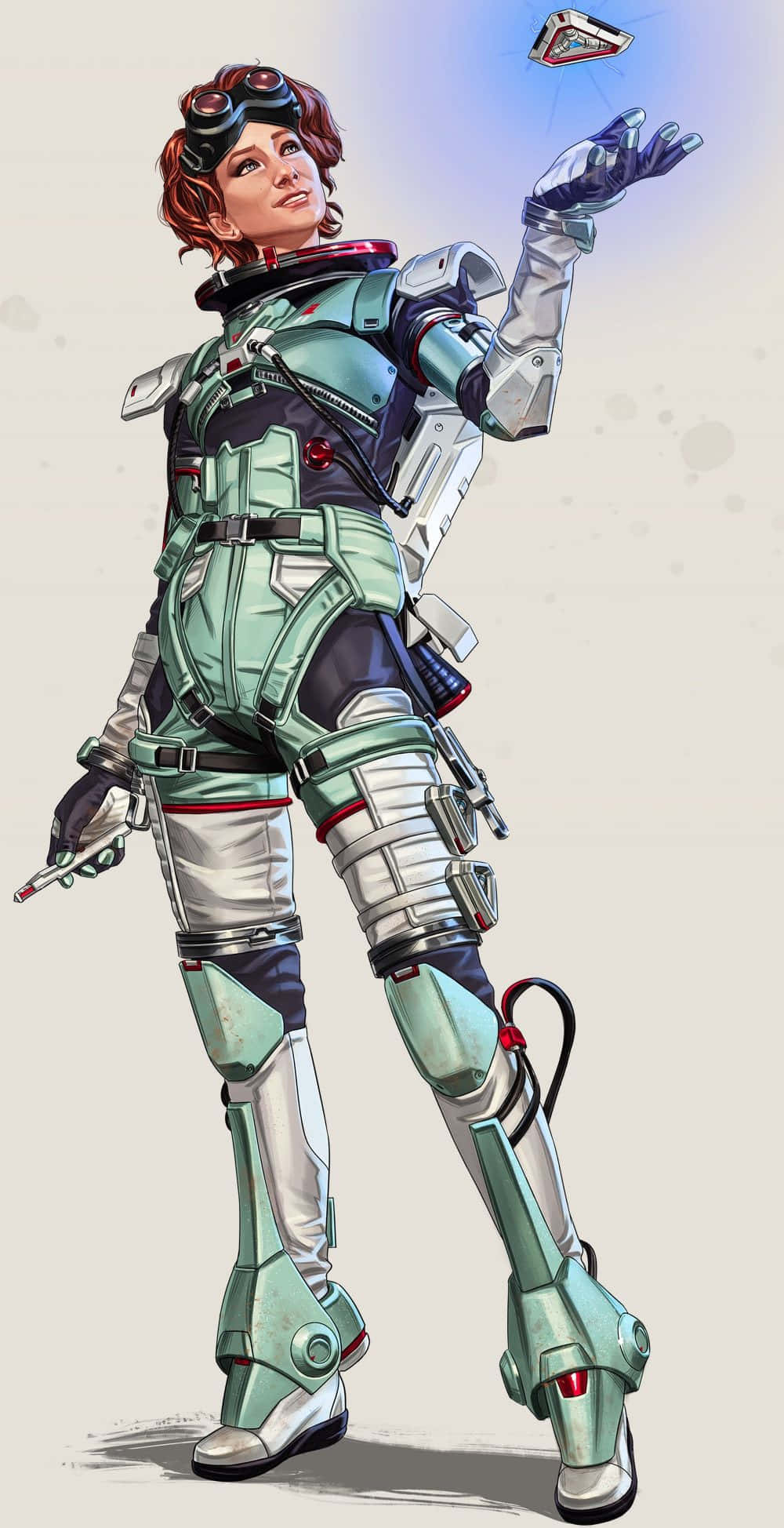 Apex Legends Horizon, teal and silver armor, glowing hexagonal device, Full HD Phone Wallpaper