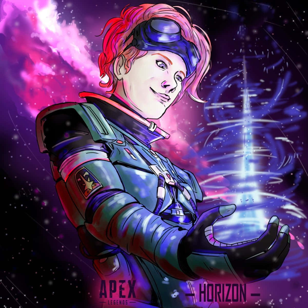 Apex Legends Horizon, anime-style character, futuristic armor, SD Desktop Wallpaper