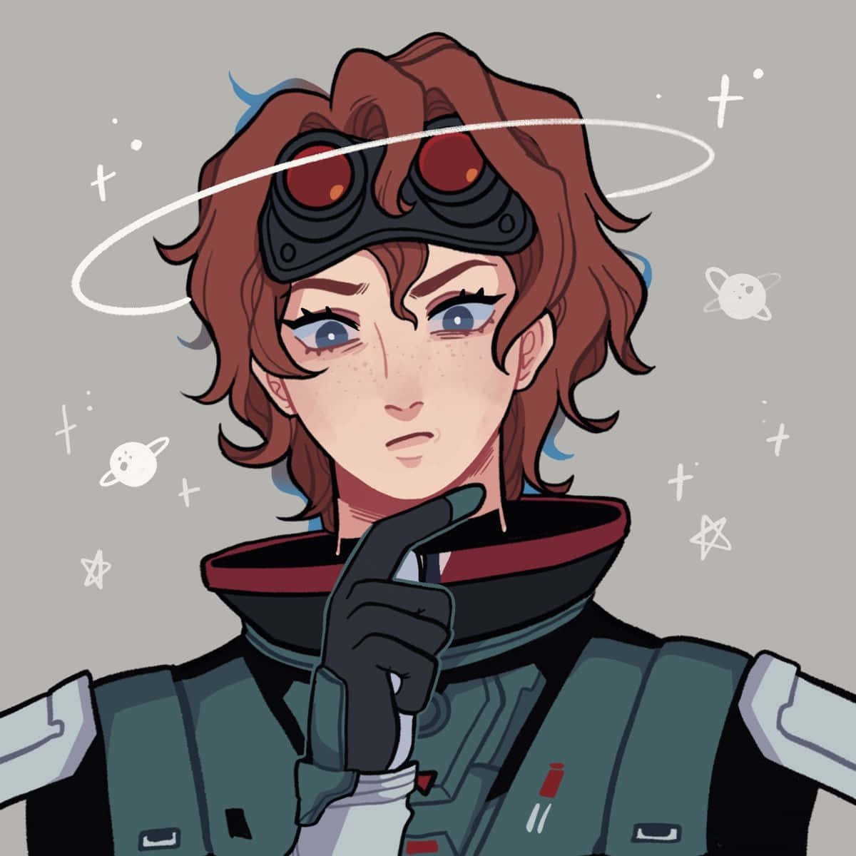 Apex Legends Horizon, anime pilot, red goggles, SD Desktop Wallpaper
