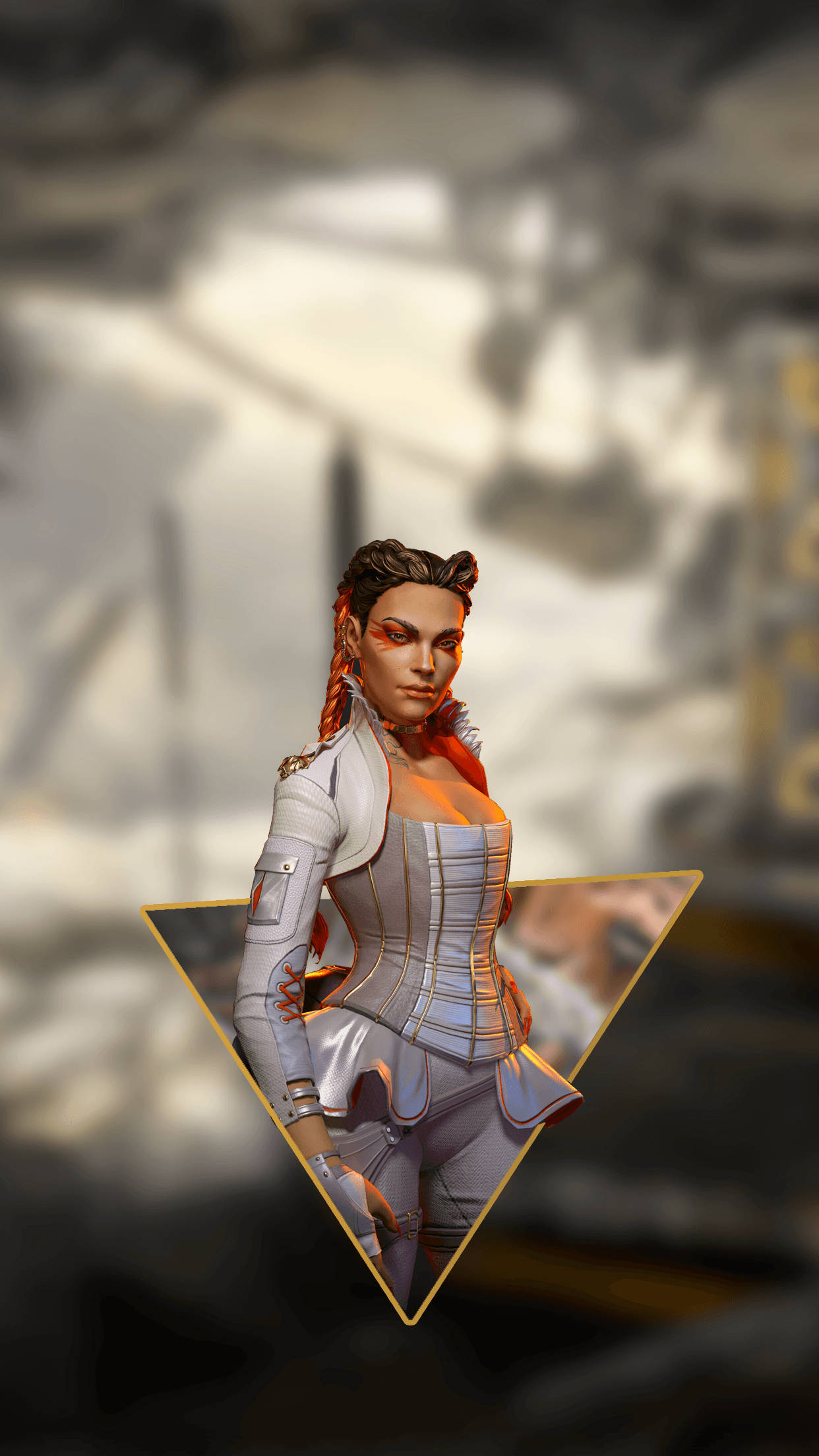 Apex Legends Loba, silver armor, golden triangle, Full HD Phone Wallpaper