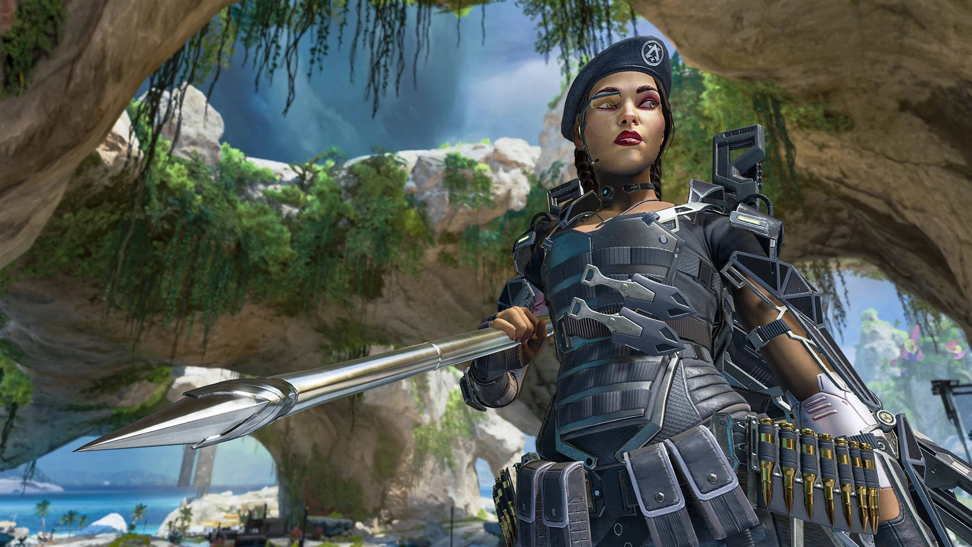 Apex Legends Loba, arms dealer skin, futuristic armor, Full HD Desktop Wallpaper