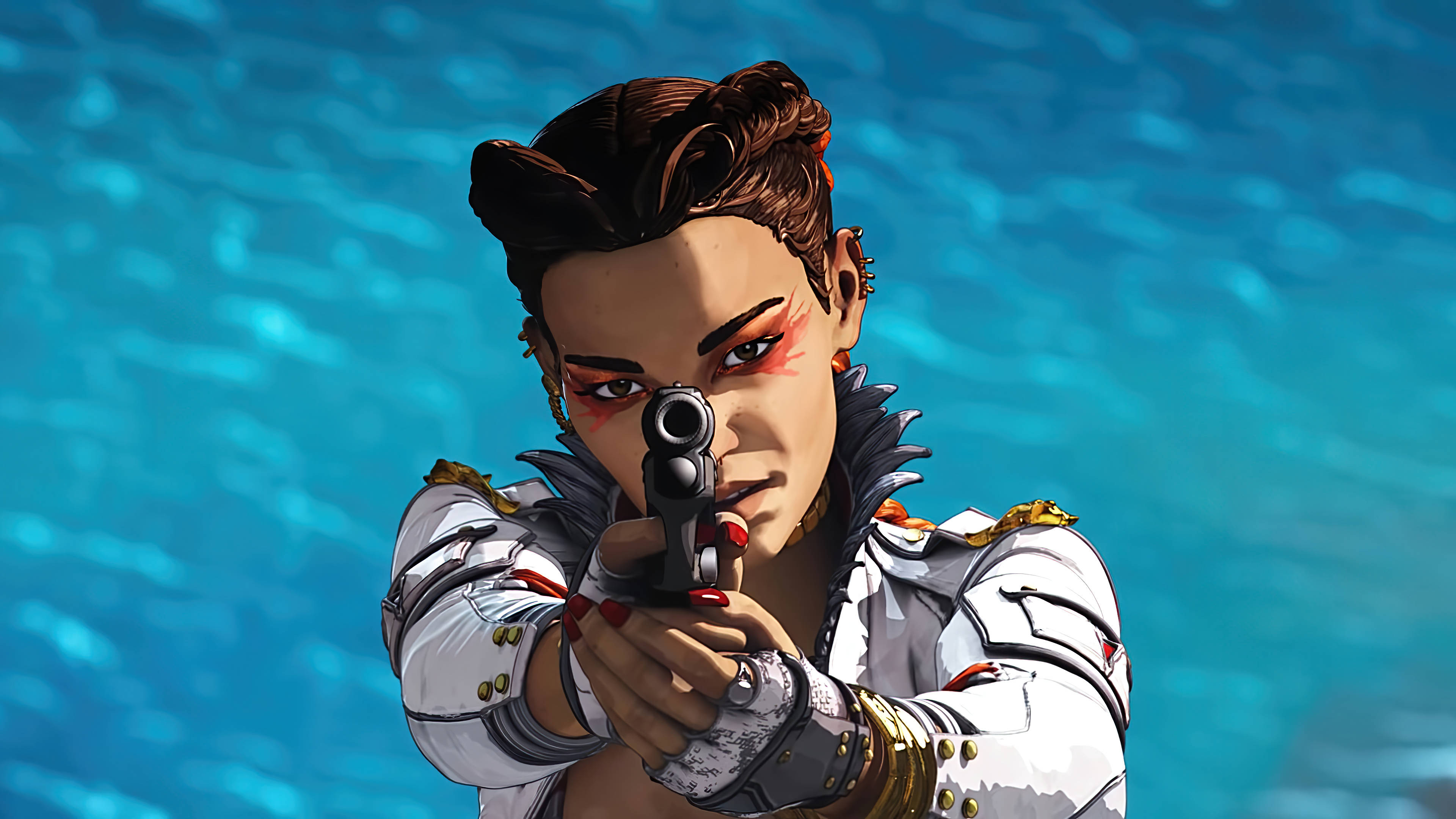 Apex Legends Loba, anime-style, red makeup, 4K Desktop Wallpaper