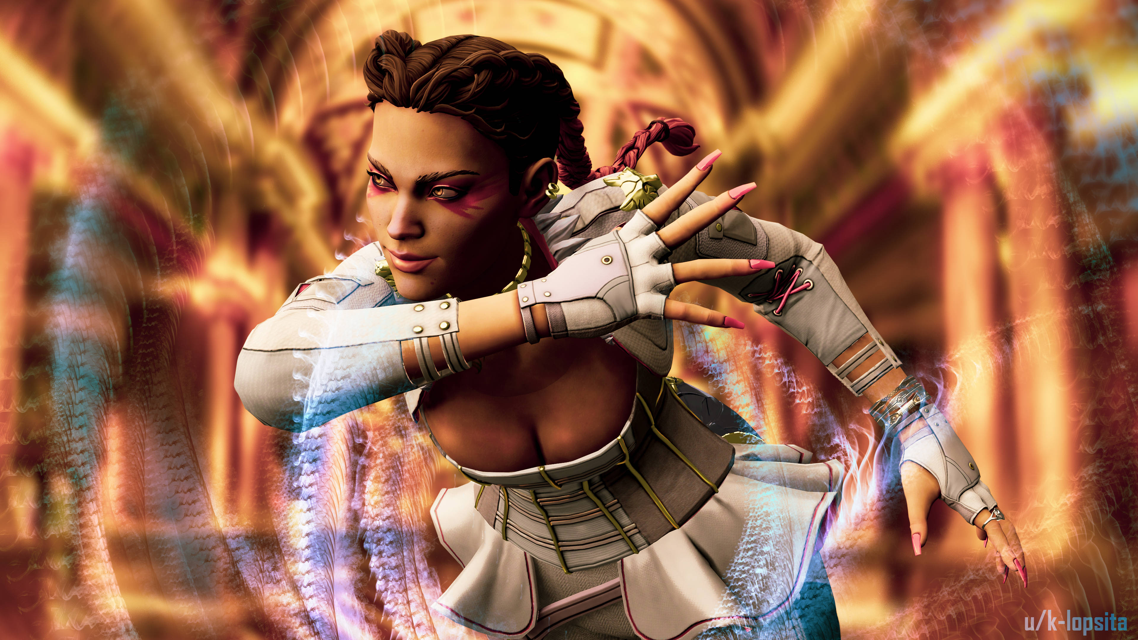 Apex Legends Loba, futuristic armor, glowing energy, 4K Desktop Wallpaper