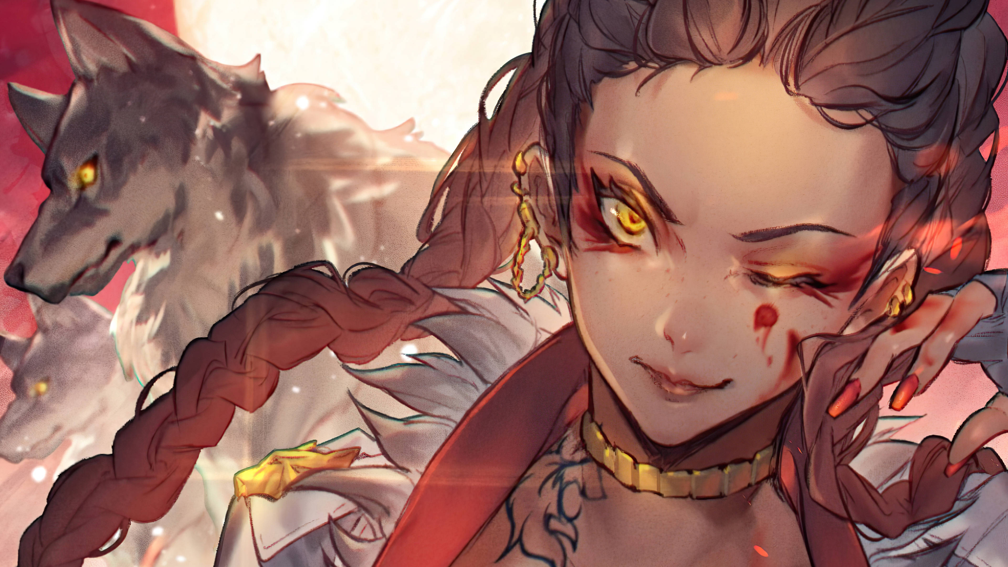 Apex Legends Loba, anime girl, braided hair, 4K Desktop Wallpaper