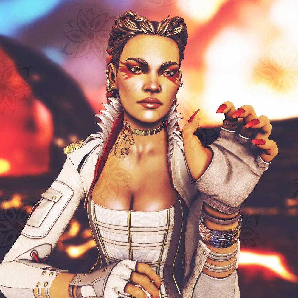 Apex Legends Loba, fiery makeup, white armor, SD Desktop Wallpaper