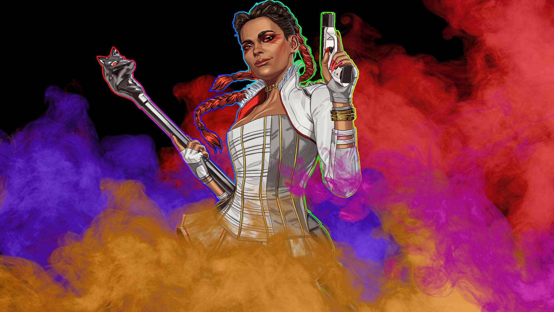 Apex Legends Loba, anime-style woman, braided hair, Full HD Desktop Wallpaper