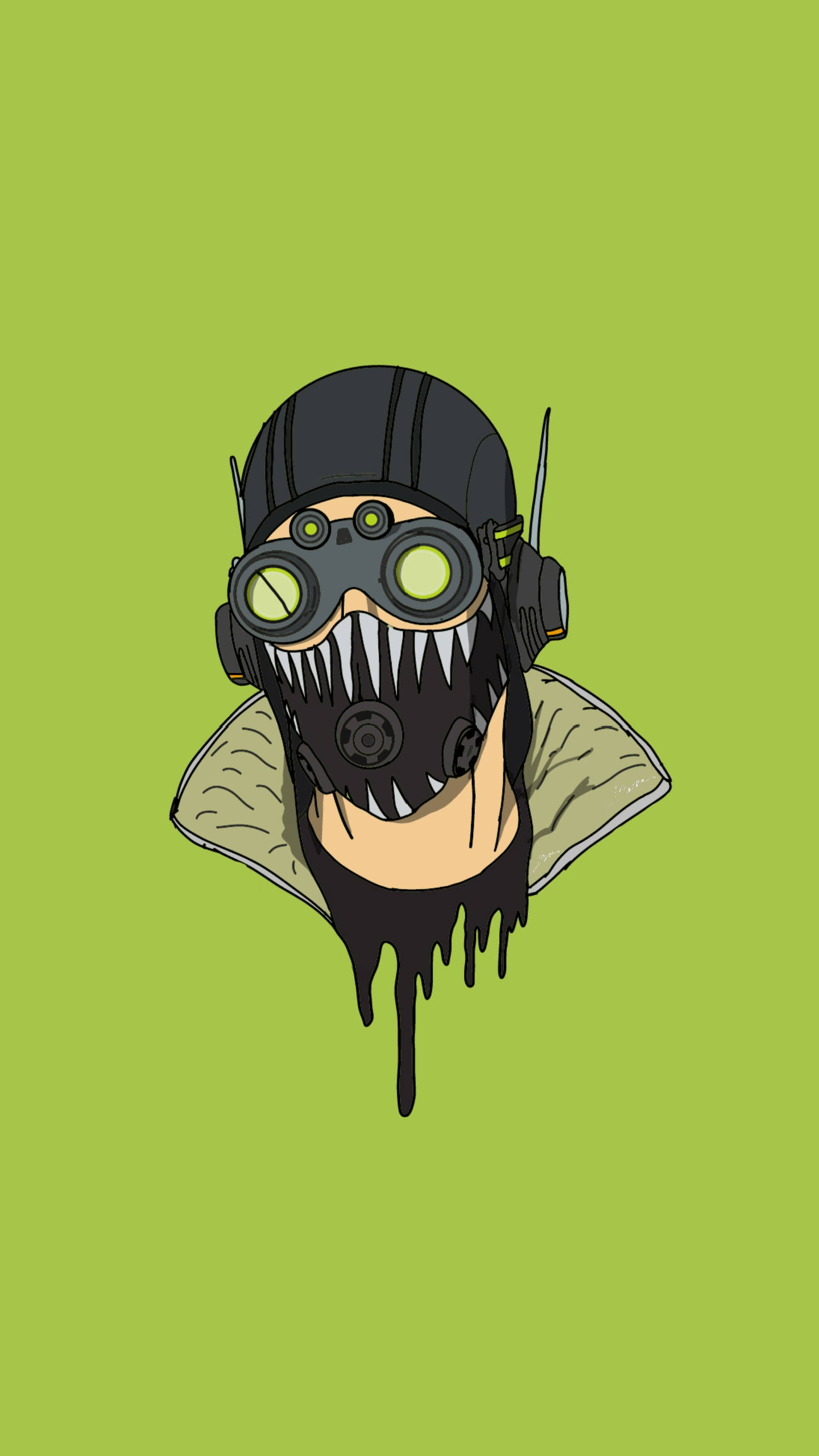 Octane, Apex Legends, glowing green goggles, 2K Phone Wallpaper