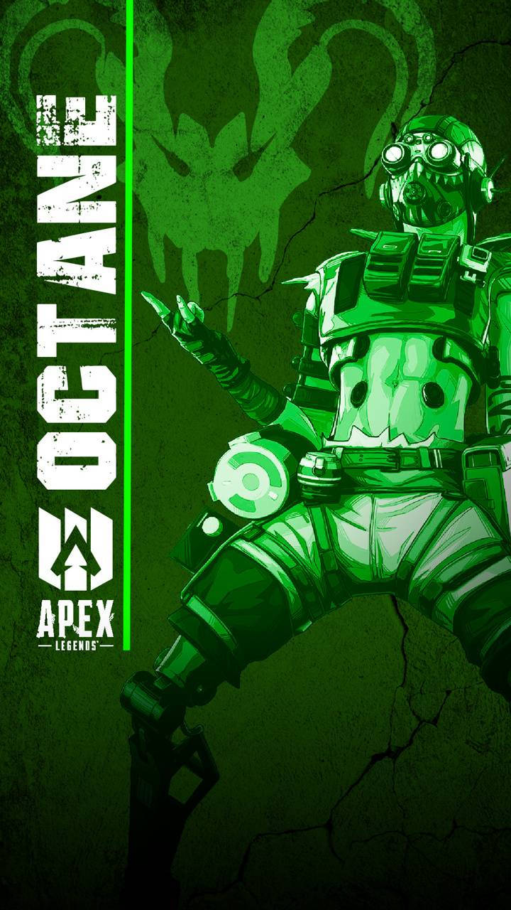 Apex Legends Octane, green-hued, cracked wall, HD Phone Wallpaper