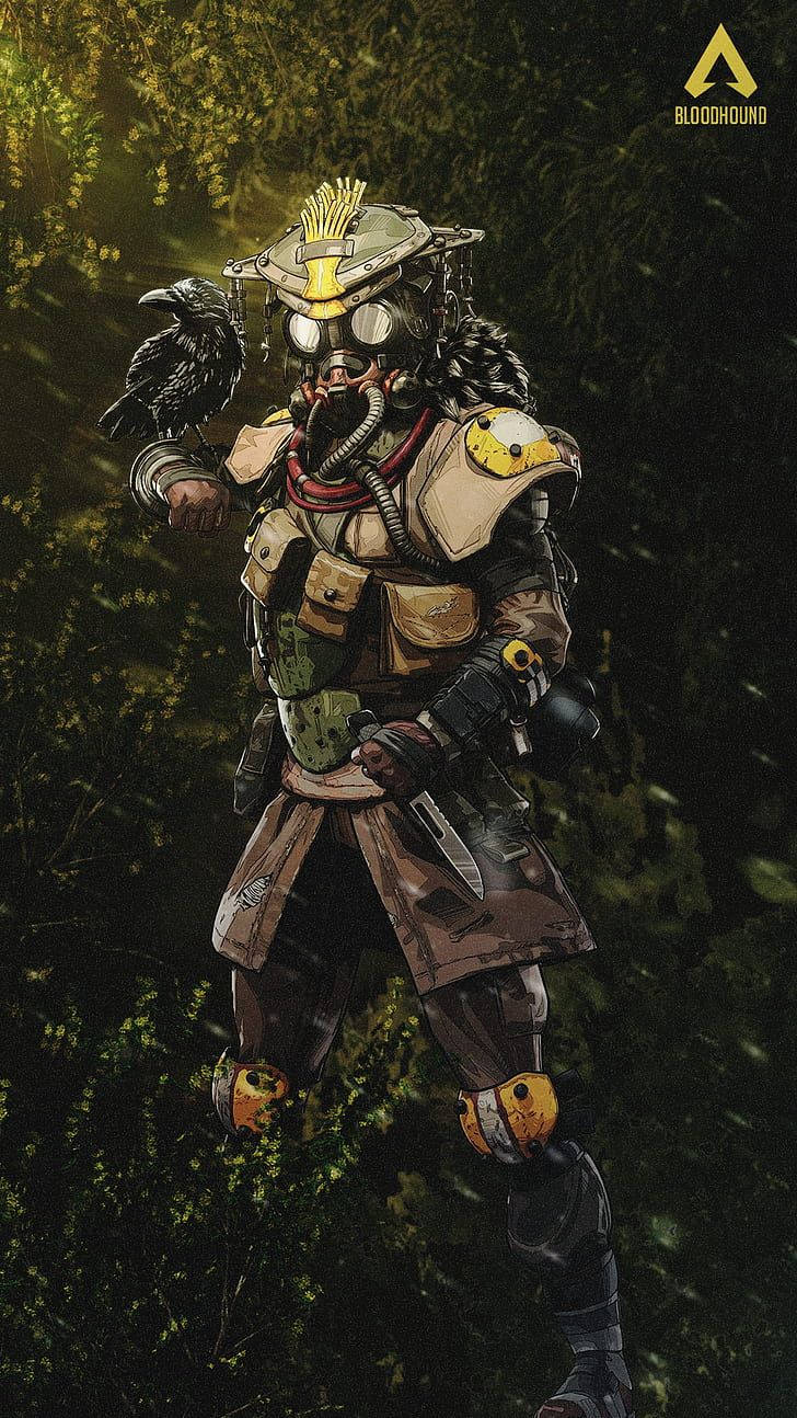 Apex Legends Octane, crow, sunlit forest, HD Phone Wallpaper