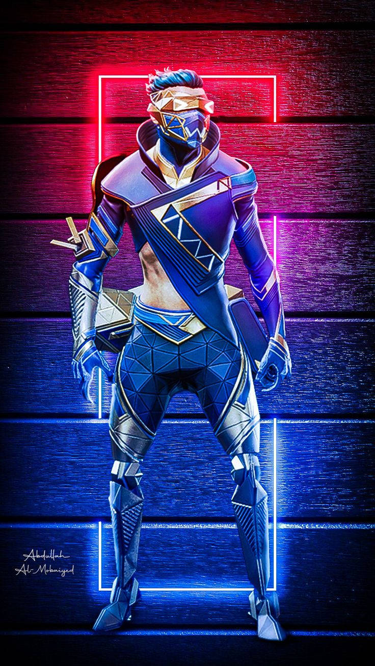 Apex Legends Octane, neon-lit, blue armored warrior, HD Phone Wallpaper