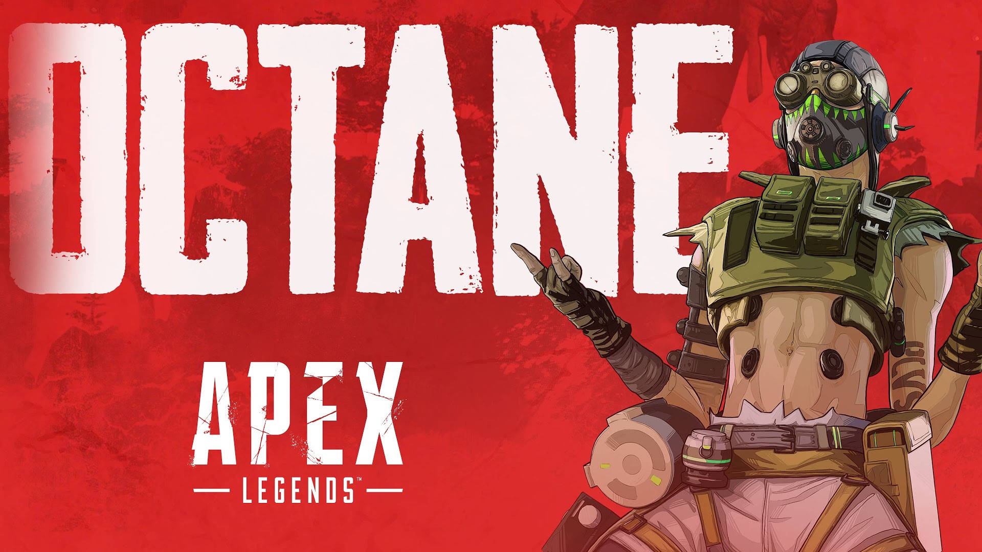 Apex Legends Octane, green tactical gear, gas mask, Full HD Desktop Wallpaper