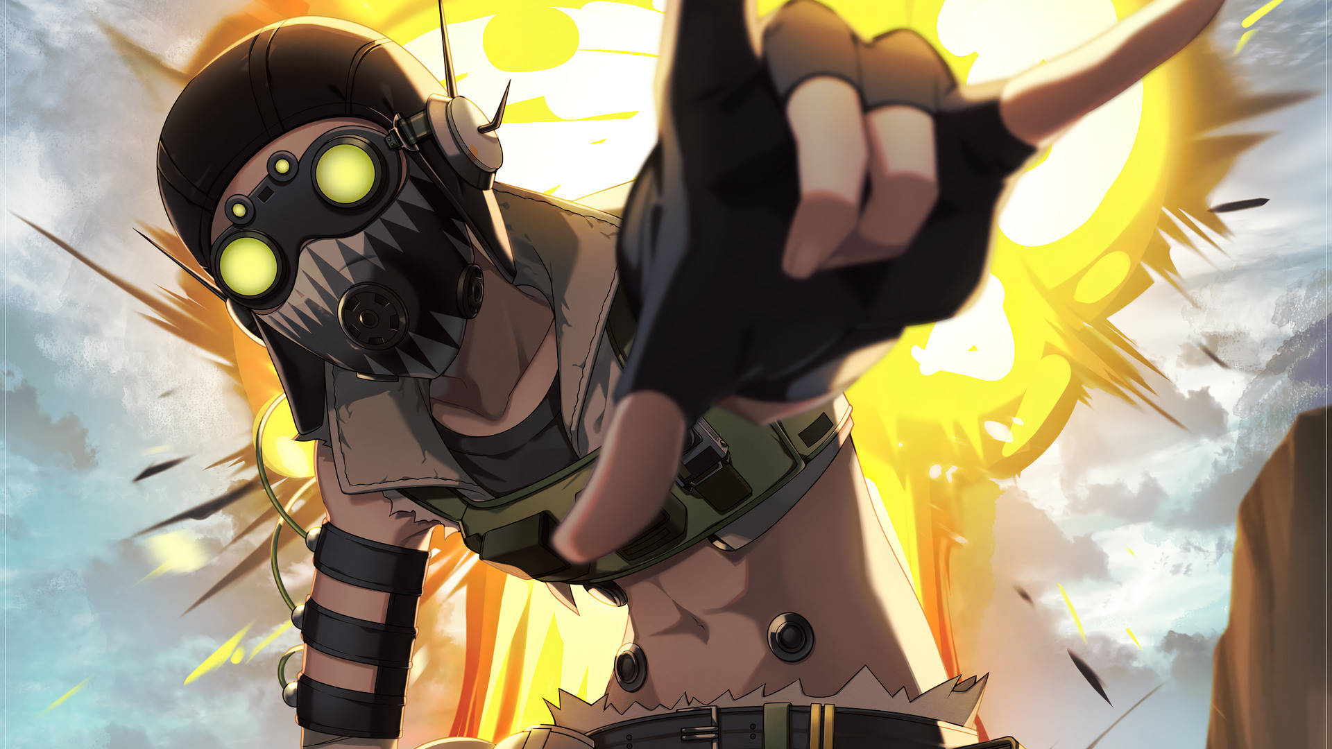 Apex Legends Octane, mask, tactical gear, Full HD Desktop Wallpaper