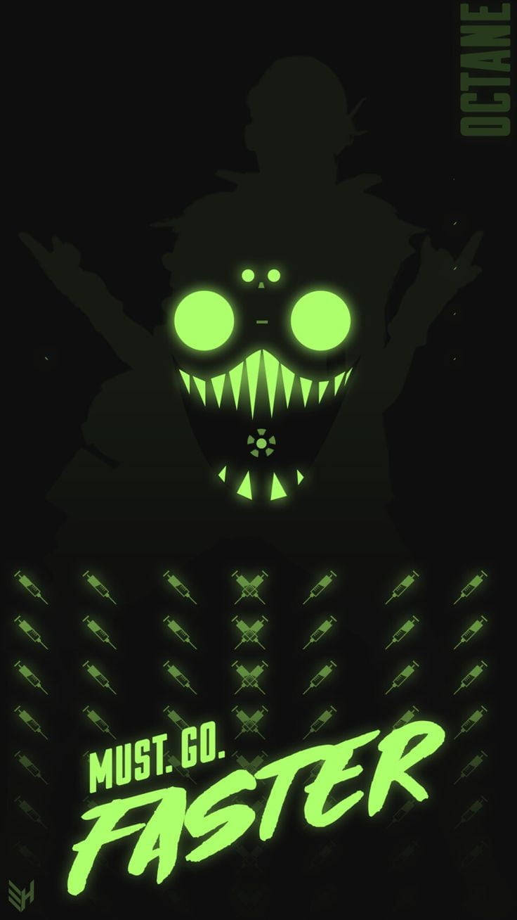 Glowing Green Octane, Apex Legends, cartoonish monster, HD Phone Wallpaper