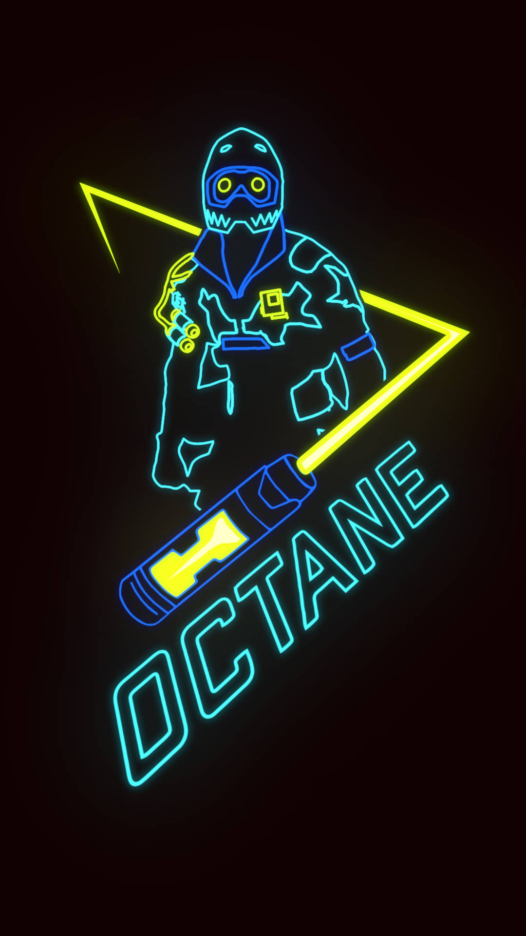 Apex Legends Octane, neon blue, yellow, Full HD Phone Wallpaper