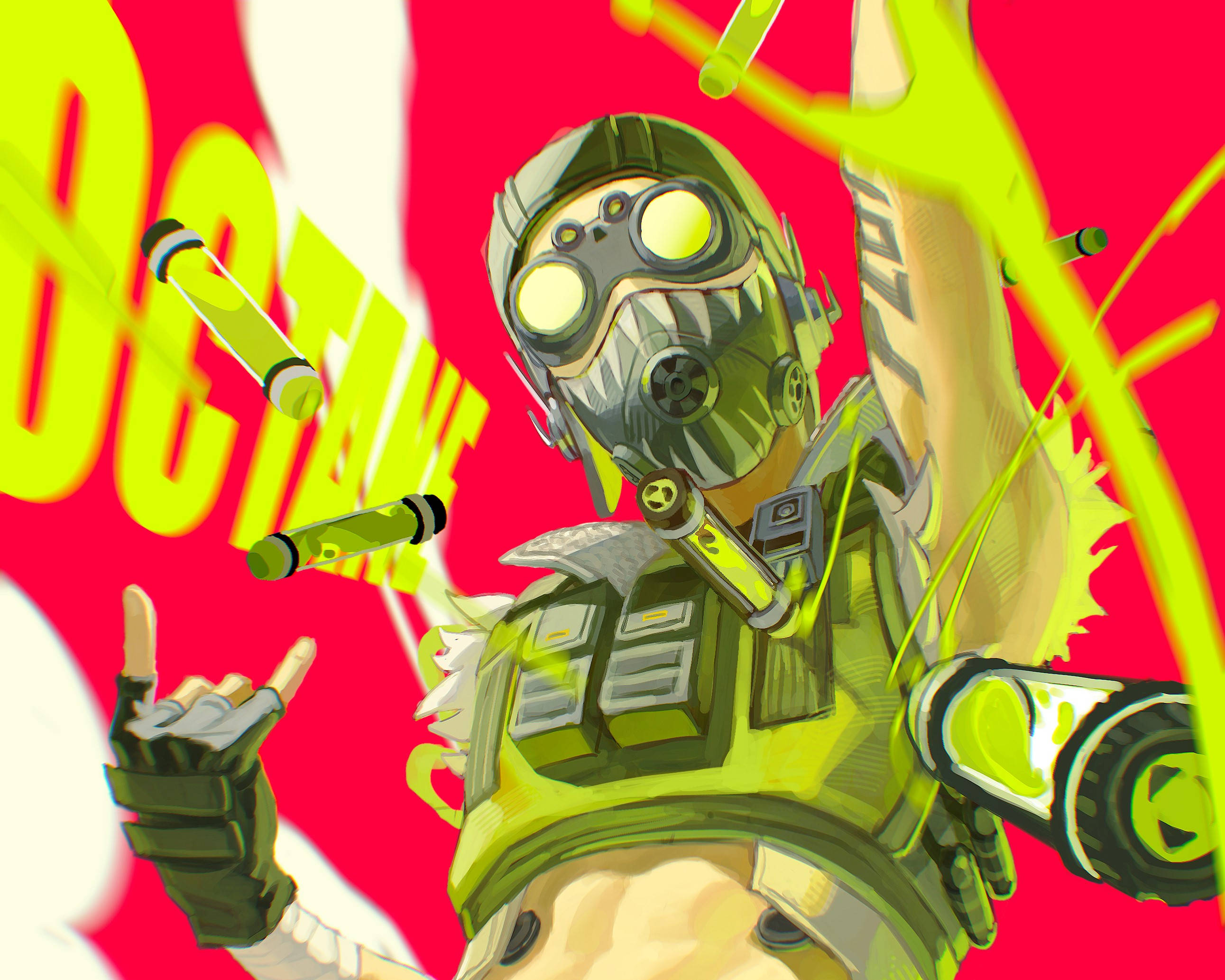 Apex Legends Octane, neon green, green gear, 2K Desktop Wallpaper