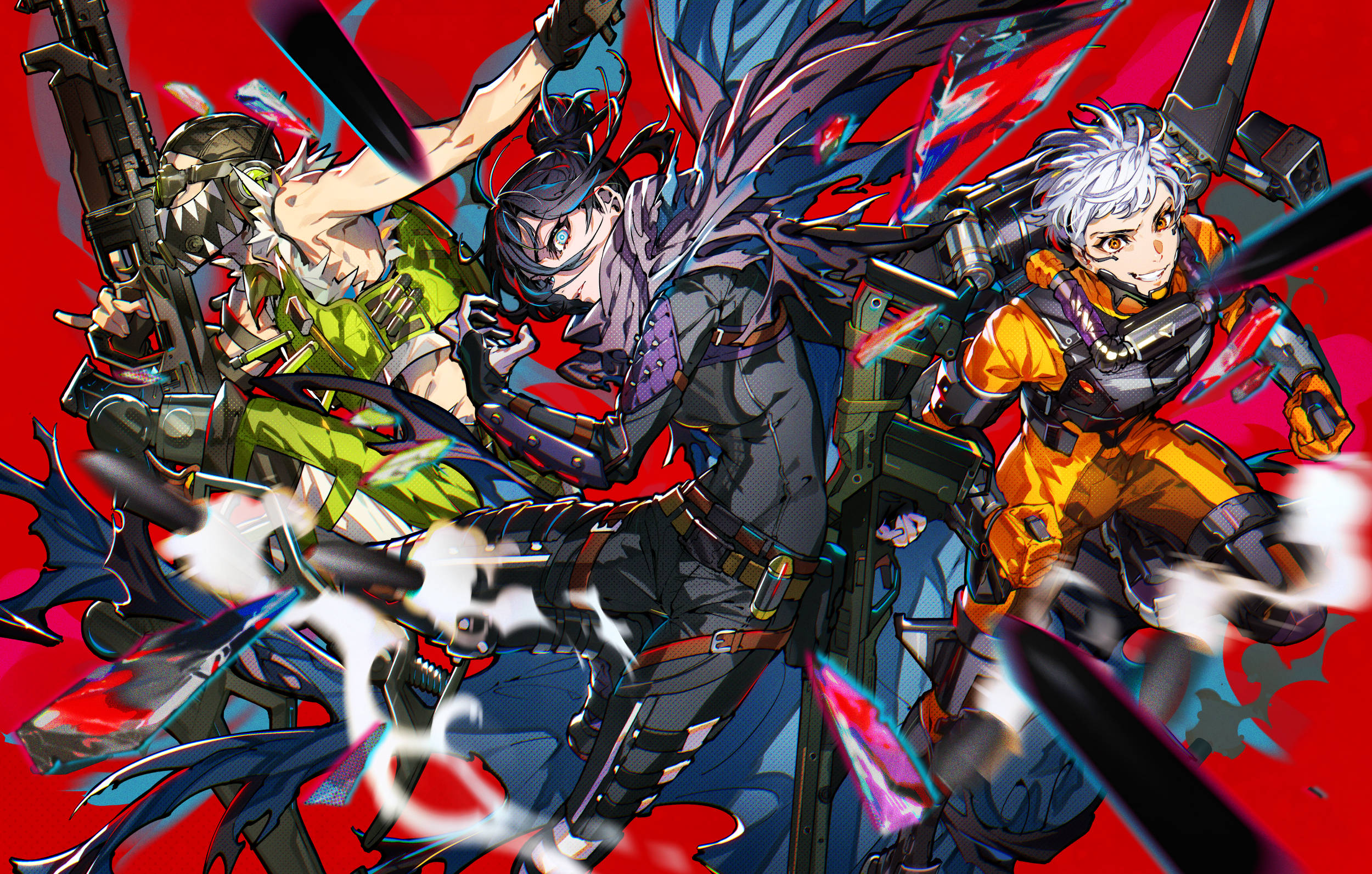 Apex Legends Octane, red, anime-style, Full HD Desktop Wallpaper