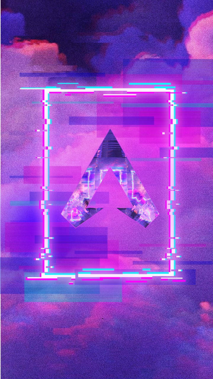 Retro Glitch Logo, Apex Legends, neon triangle, HD Phone Wallpaper