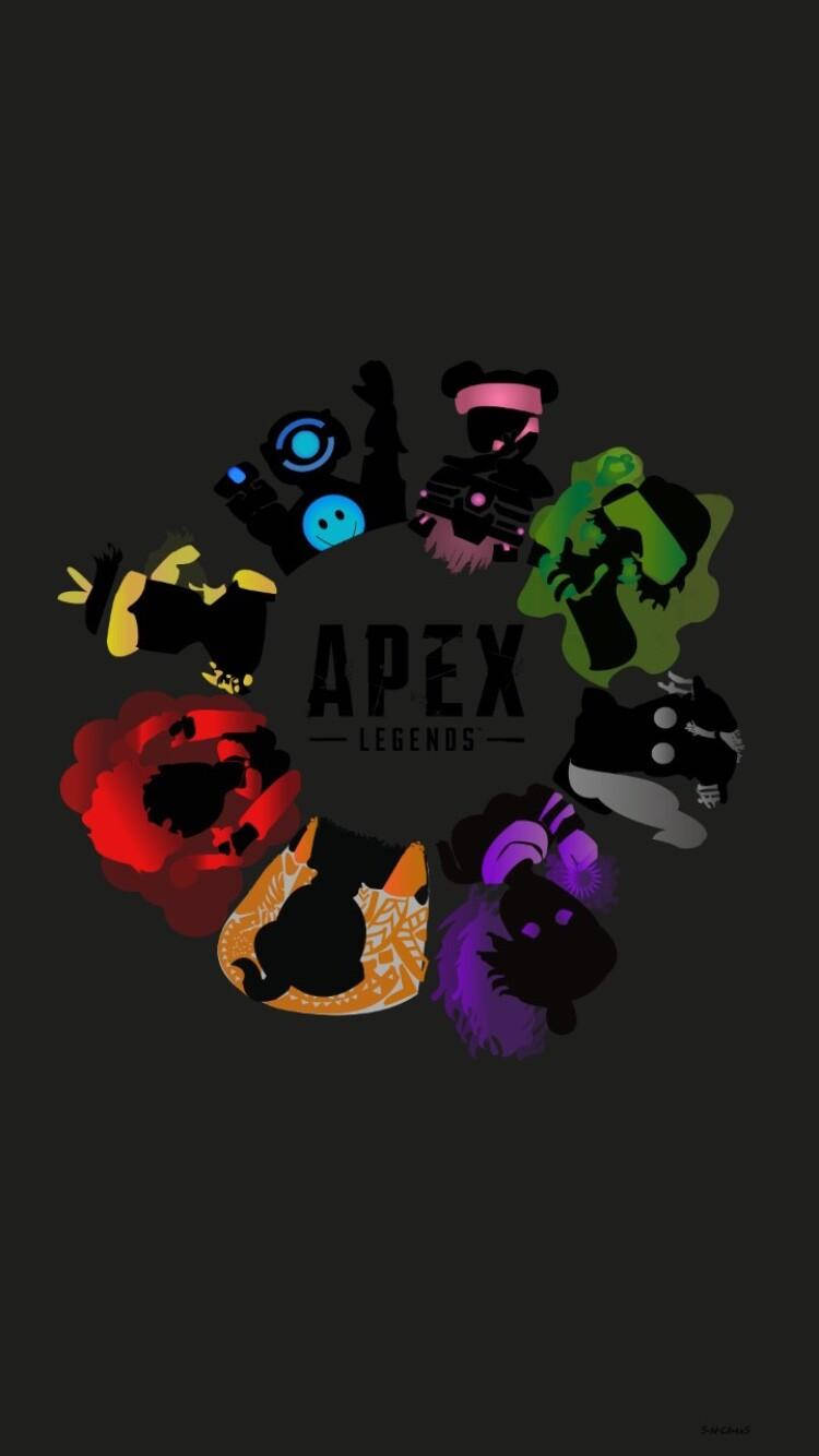 Apex Legends, colorful stylized silhouettes, game logo, HD Phone Wallpaper