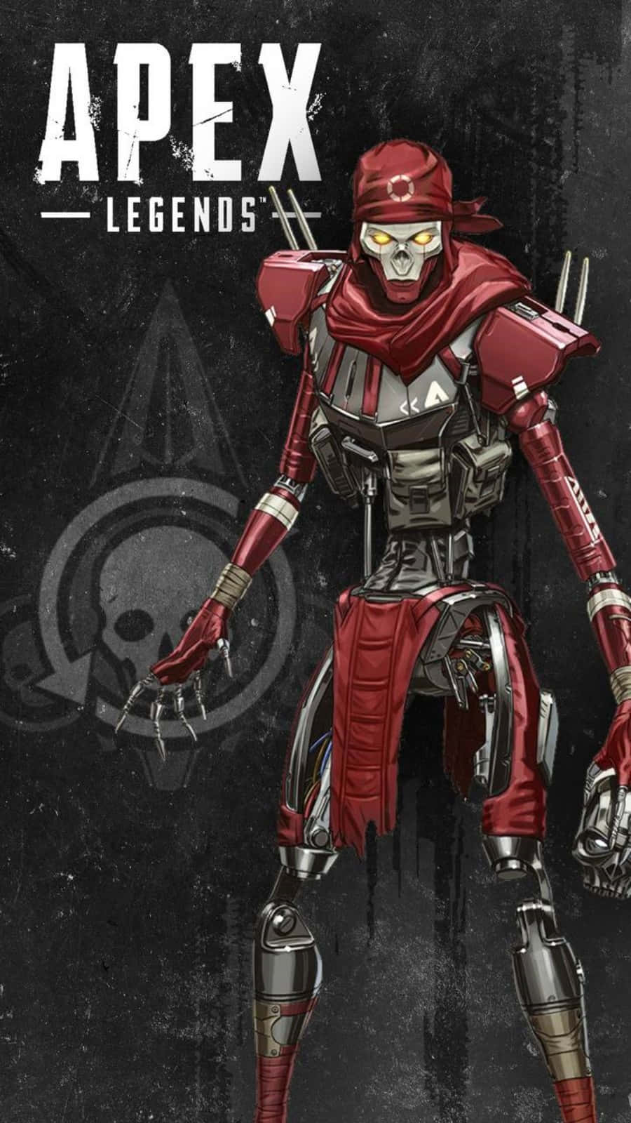 Apex Legends Revenant, red armored robotic character, glowing yellow eyes, HD Phone Wallpaper