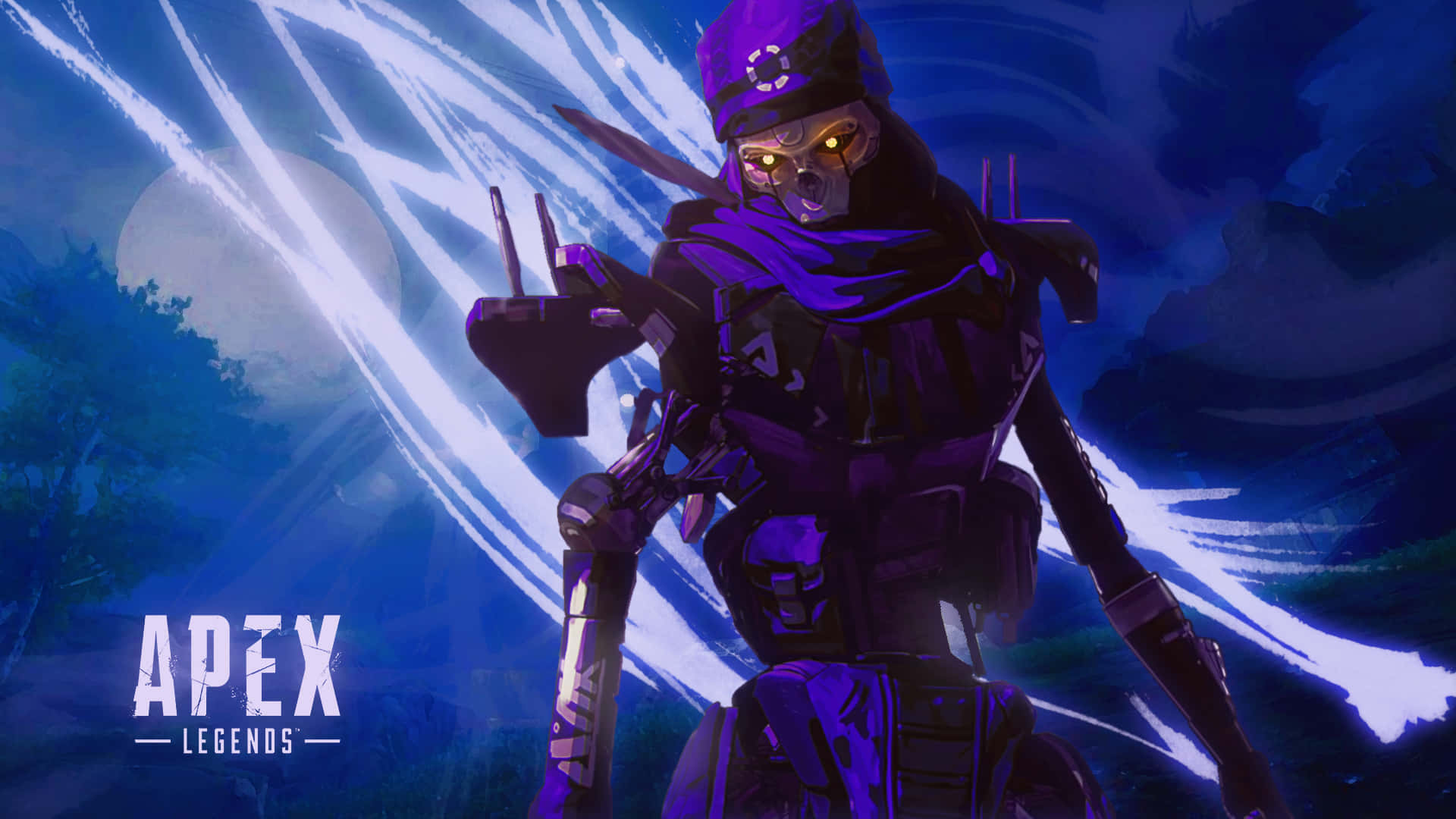 Revenant, Apex Legends, purple-hued skull-faced character, Full HD Desktop Wallpaper