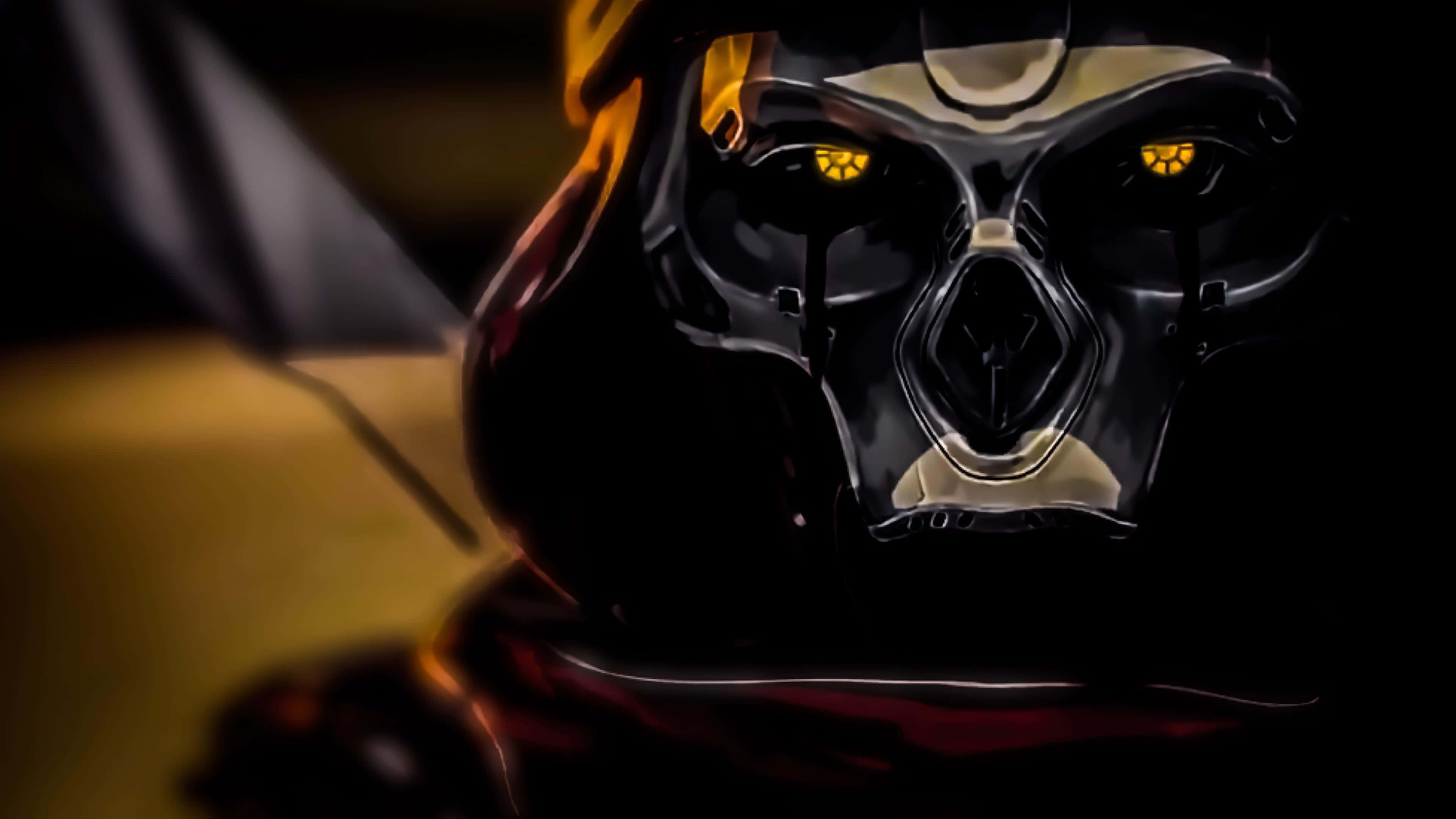 Apex Legends Revenant, black helmet, glowing yellow eyes, 4K Desktop Wallpaper