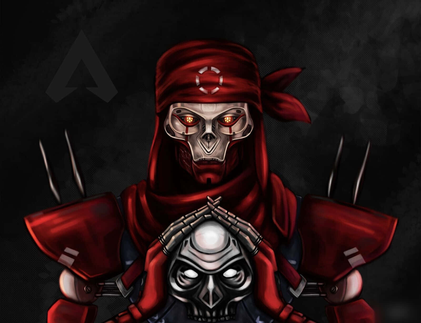 Apex Legends Revenant, metal skull, glowing orange eyes, HD Desktop Wallpaper