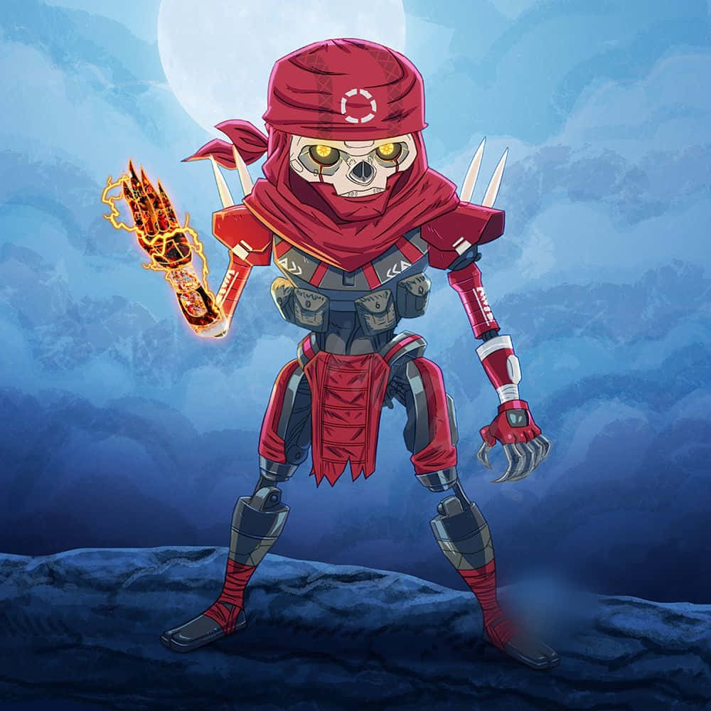 Apex Legends Revenant, skeletal ninja, glowing eyes, SD Desktop Wallpaper