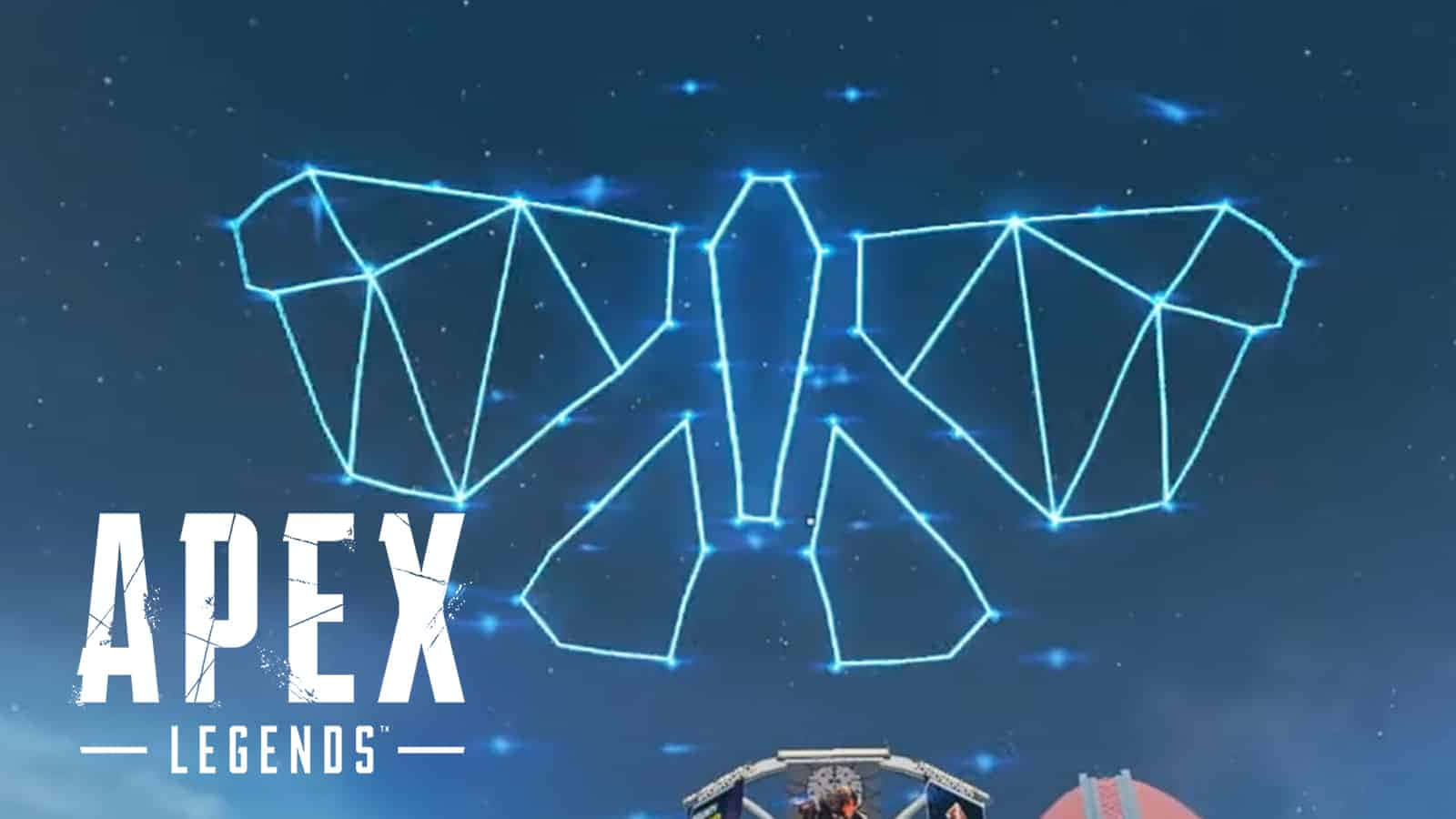 Apex Legends, Season 10, glowing blue geometric logo, HD Desktop Wallpaper