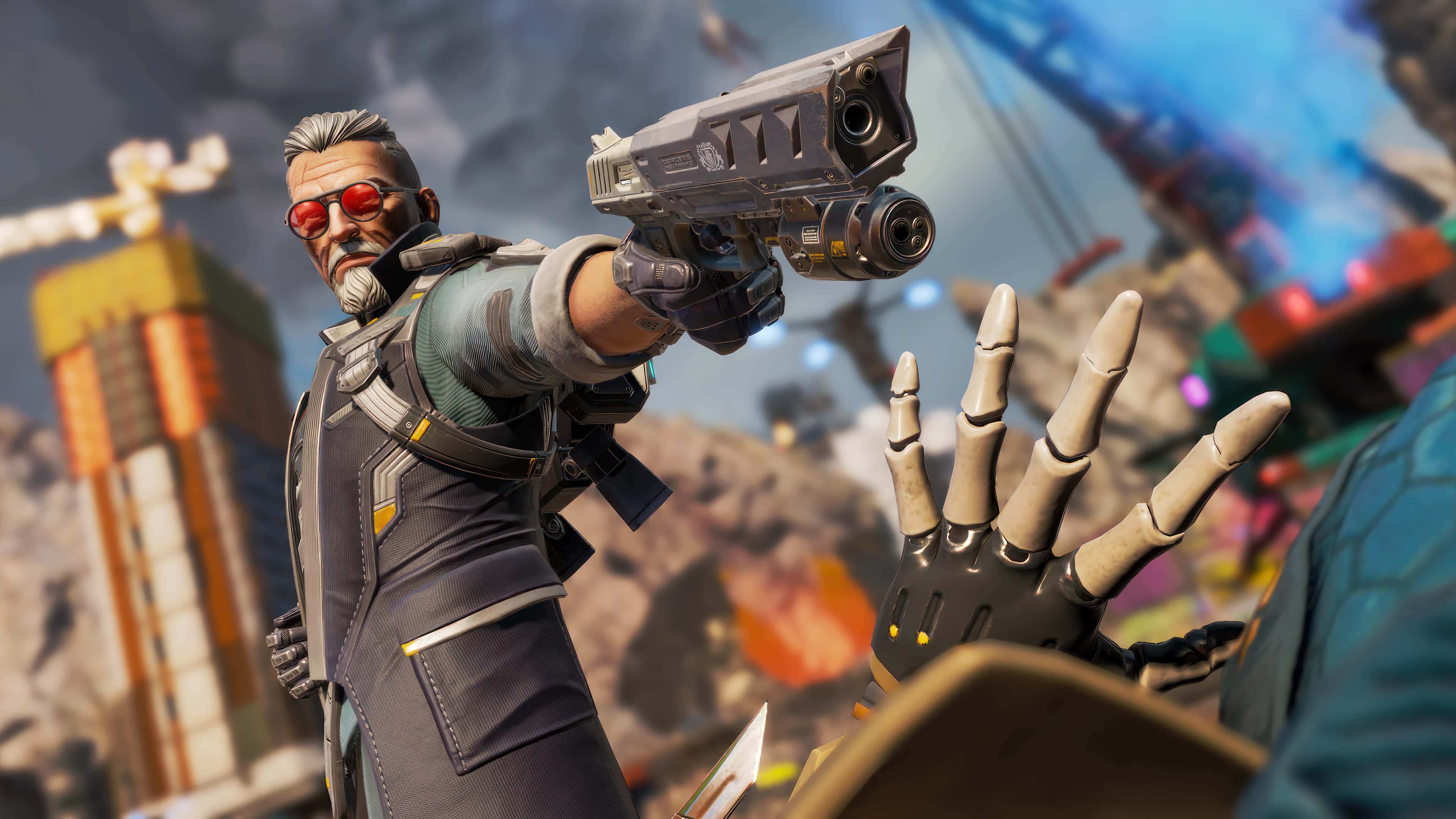 Apex Legends, futuristic soldier, red goggles, 4K Desktop Wallpaper