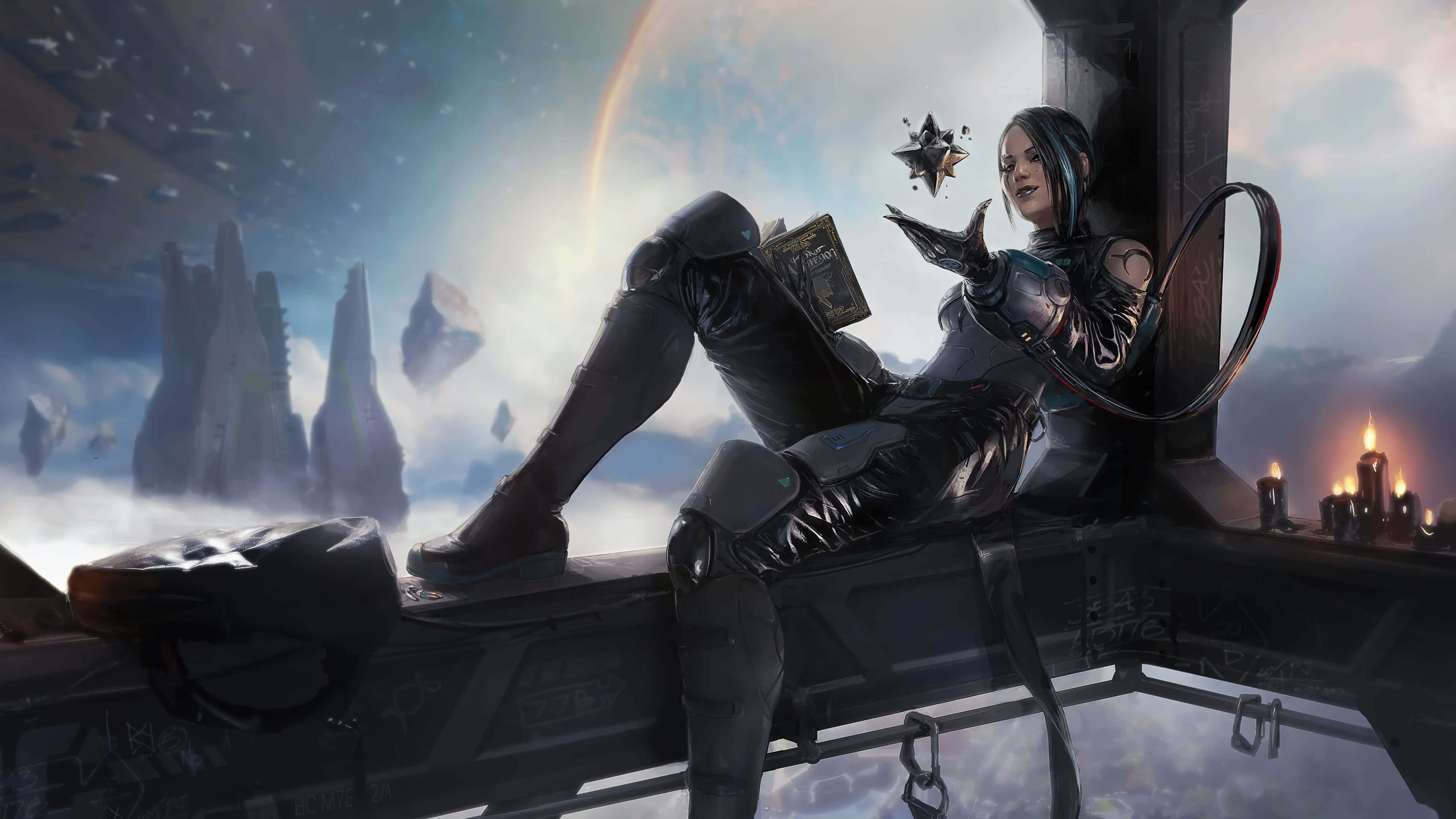 Apex Legends, futuristic warrior, spaceship ledge, 4K Desktop Wallpaper