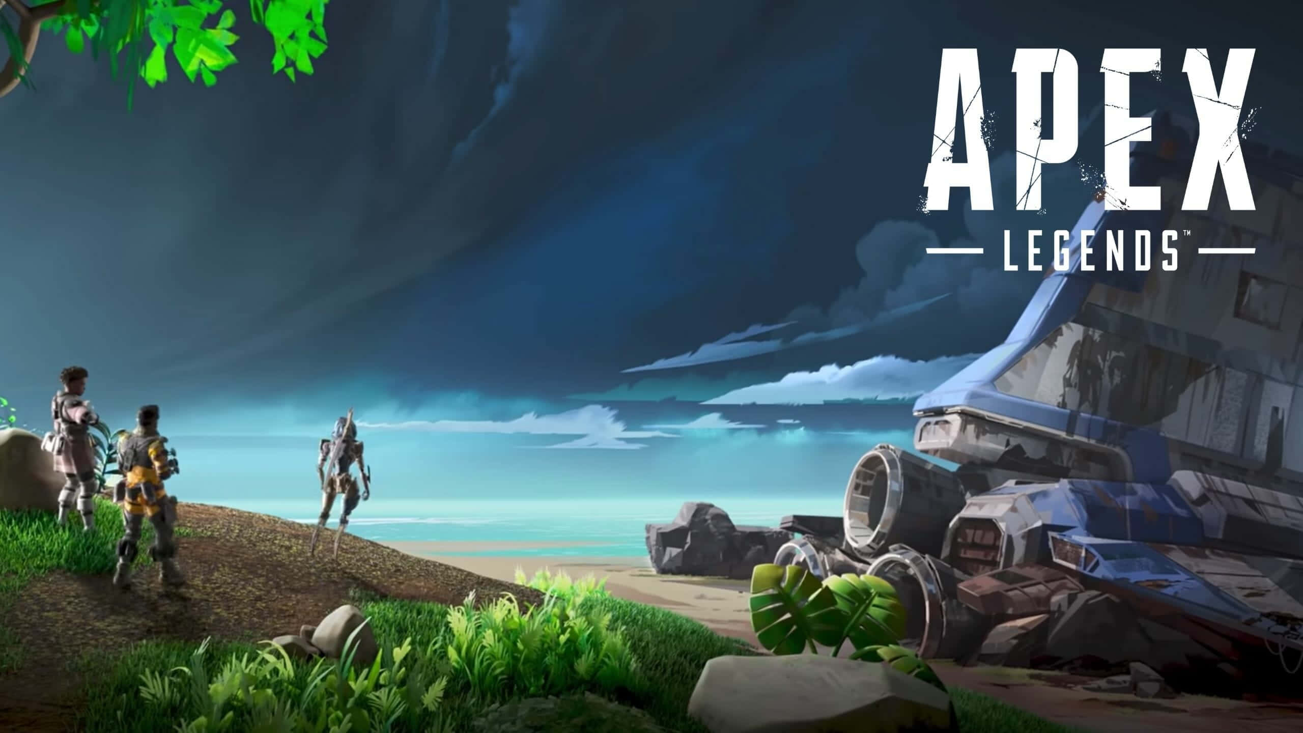 Apex Legends Season 11, armored characters, grassy hill, 2K Desktop Wallpaper