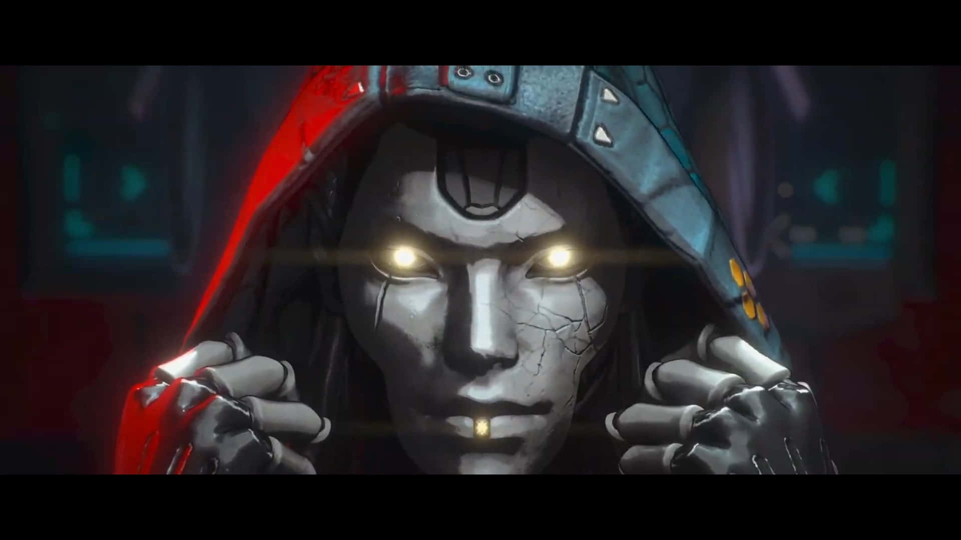 Apex Legends Season 11, cybernetic figure, glowing eyes, Full HD Desktop Wallpaper