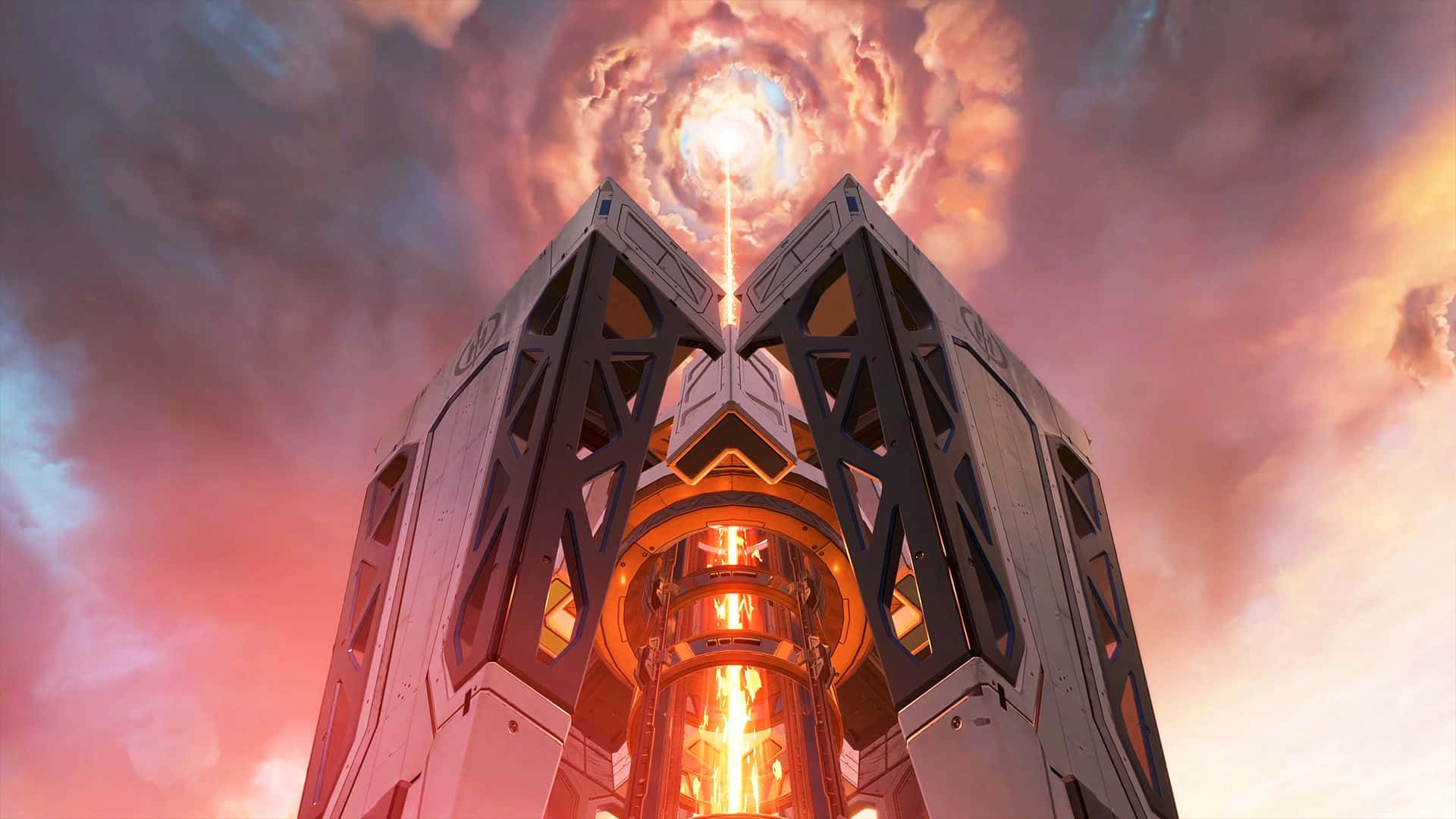 Apex Legends Season 11, sci-fi structure, radiant beam, Full HD Desktop Wallpaper