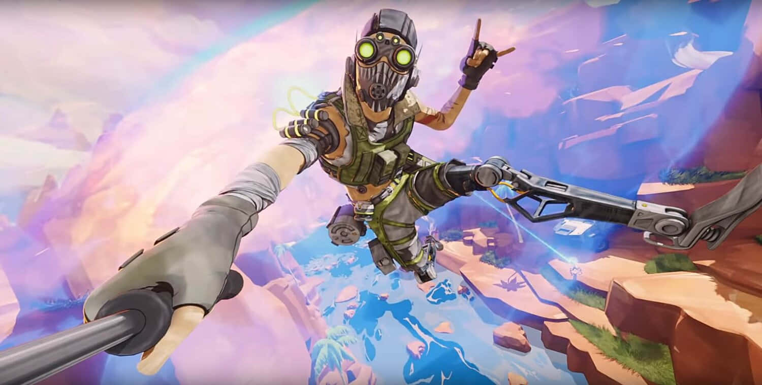 Apex Legends Season 11, futuristic masked warrior, green gear, HD Desktop Wallpaper